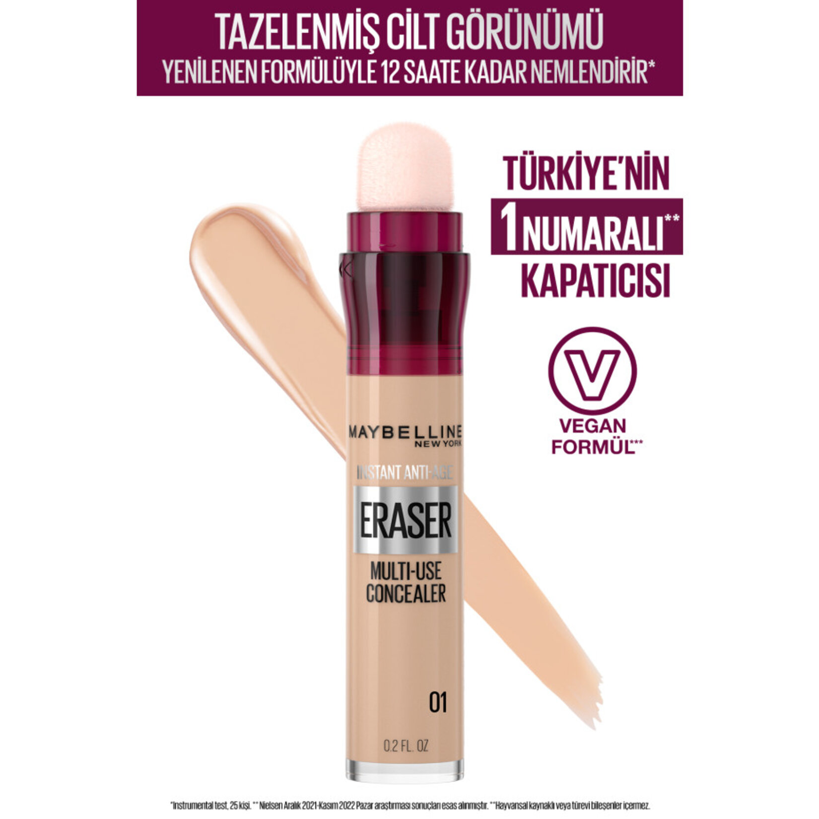 Maybelline New York Instant Anti Age Eraser Kapatıcı - 01 Light - Görsel 2