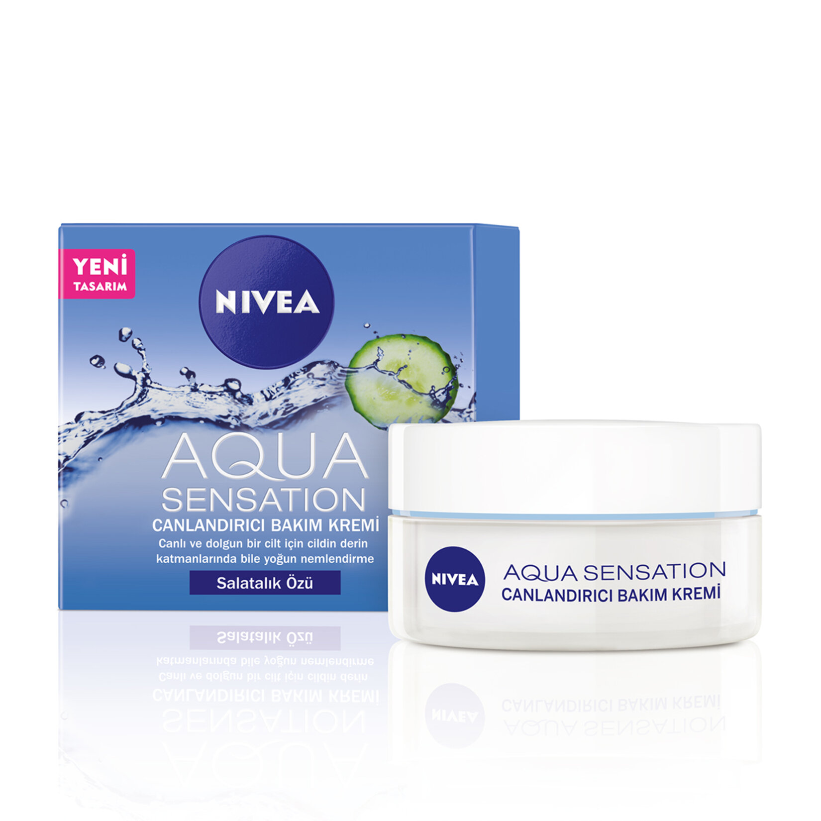 NIVEA Aqua Sensation Normal/Karma Ciltler için Canladırıcı Bakım Kremi 50 ml