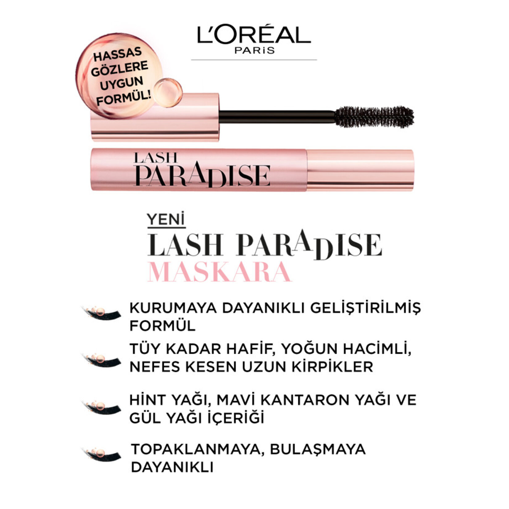 L'Oréal Paris Lash Paradise Siyah Maskara - Görsel 5