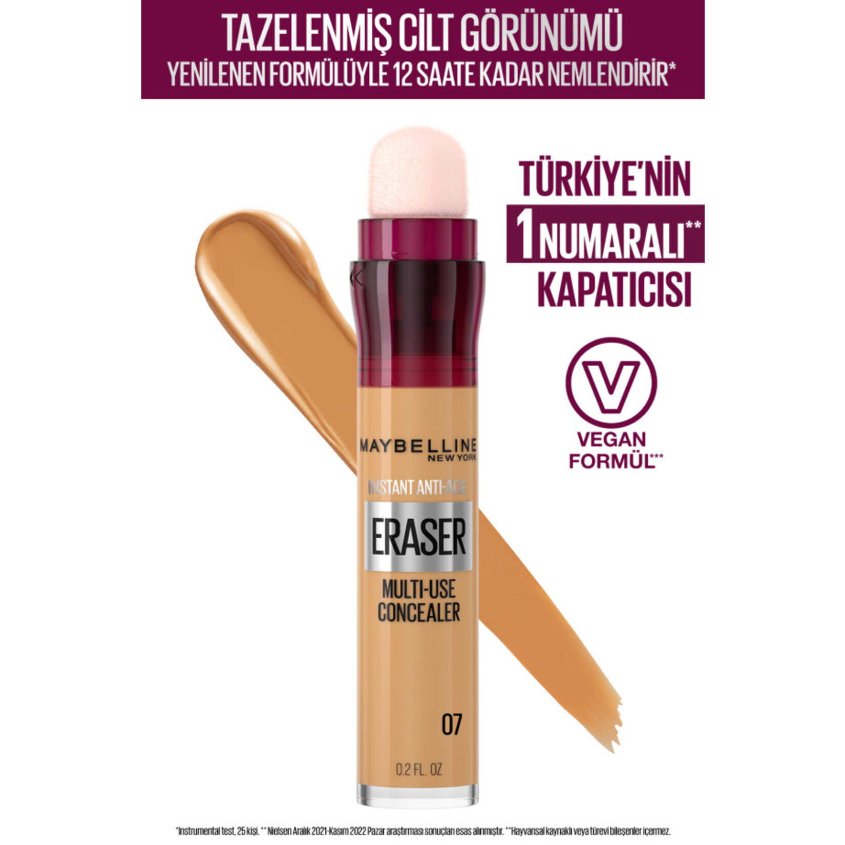 Maybelline New York Instant Anti Age Eraser Kapatıcı - 07 Sand - Görsel 3