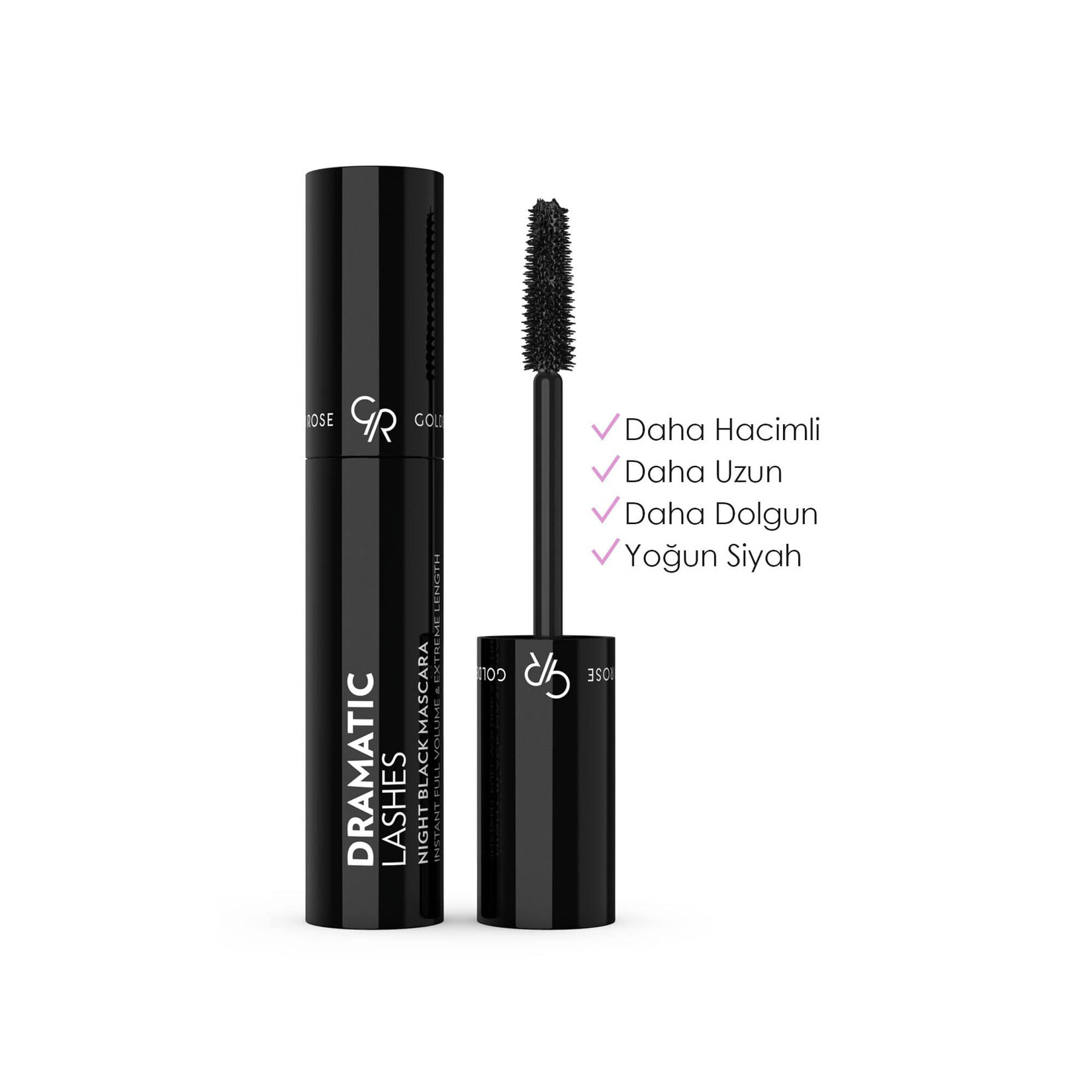 Golden Rose Dramatic Lashes Night Black Maskara 13 Ml - Görsel 3
