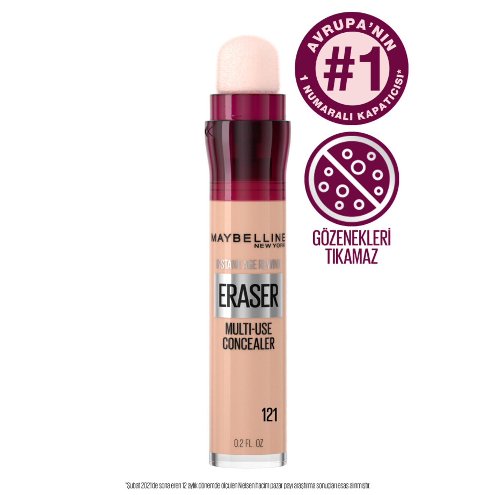 Maybelline New York Instant Anti Age Eraser Kapatıcı - 121 Light Honey - Görsel 2
