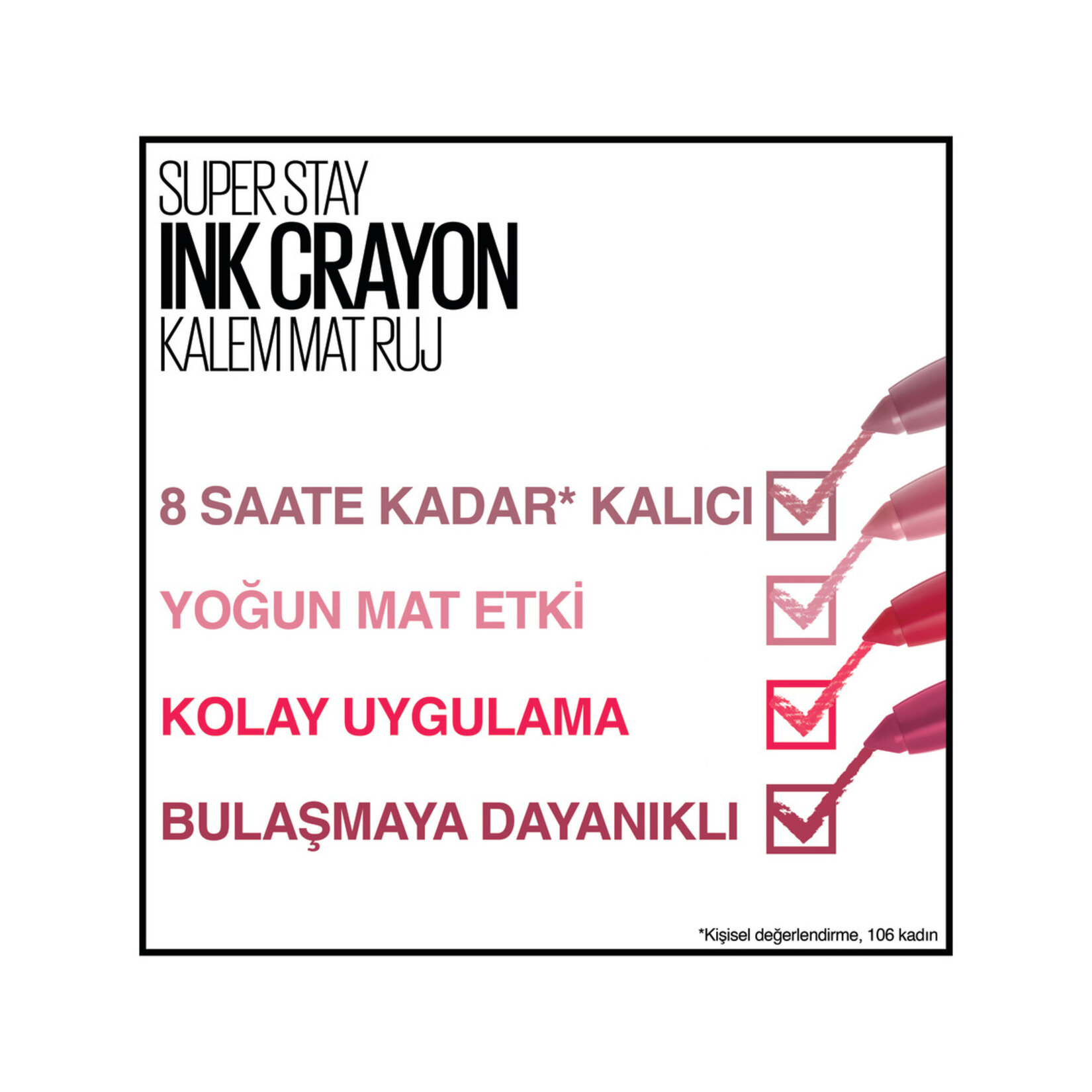 Maybelline New York Super Stay Ink Crayon Kalem Mat Ruj - 80 Run the World - Görsel 5