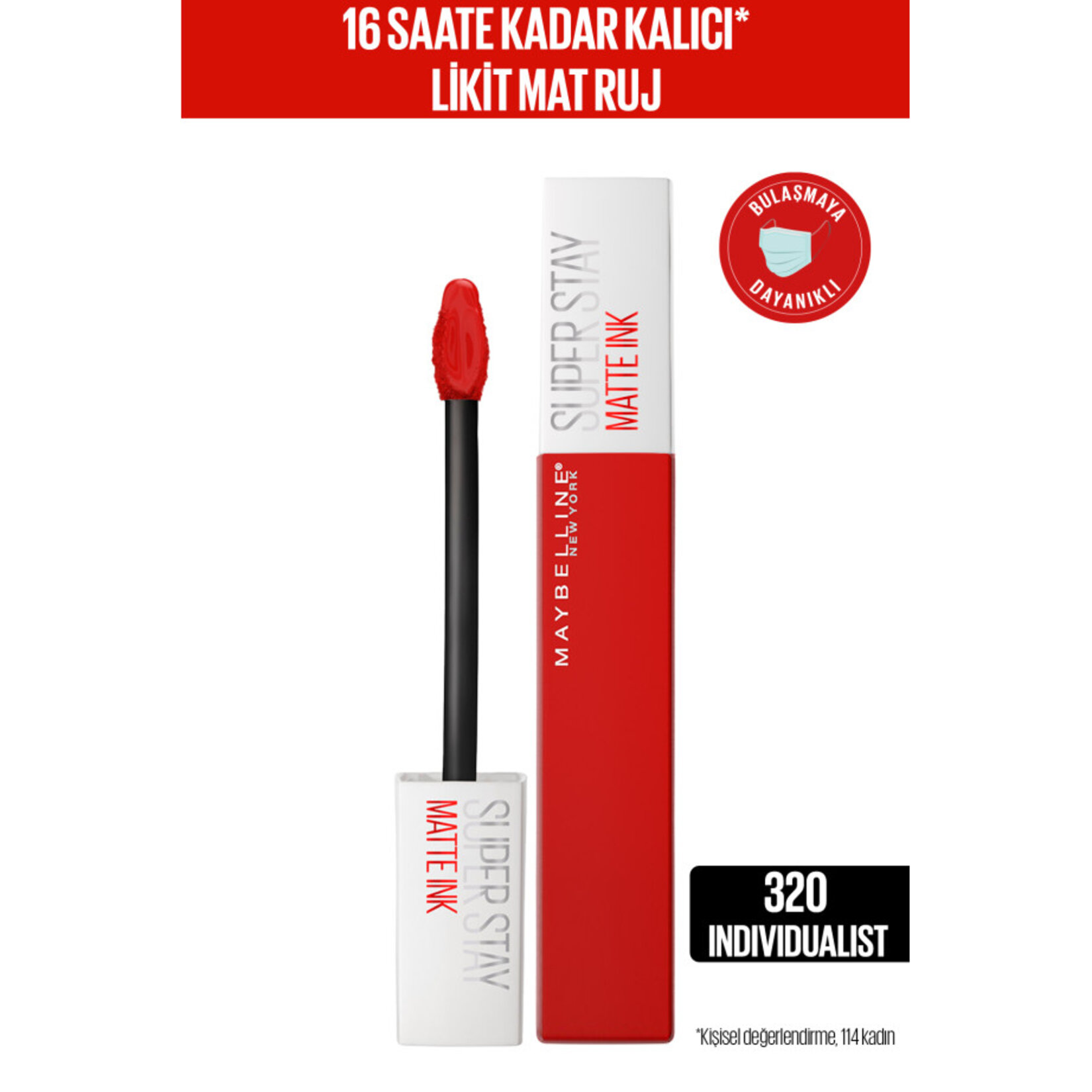 Maybelline New York Super Stay Matte Ink Likit Mat Ruj - 320 Individualist- Kırmızı - Görsel 2