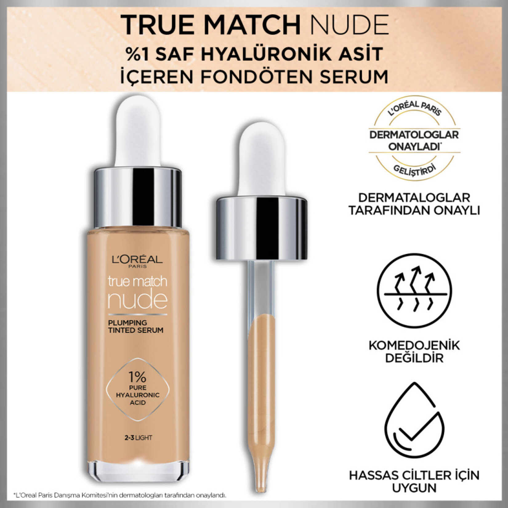 L'Oréal Paris True Match Nude Fondöten Serum 2-3 Light - Görsel 3