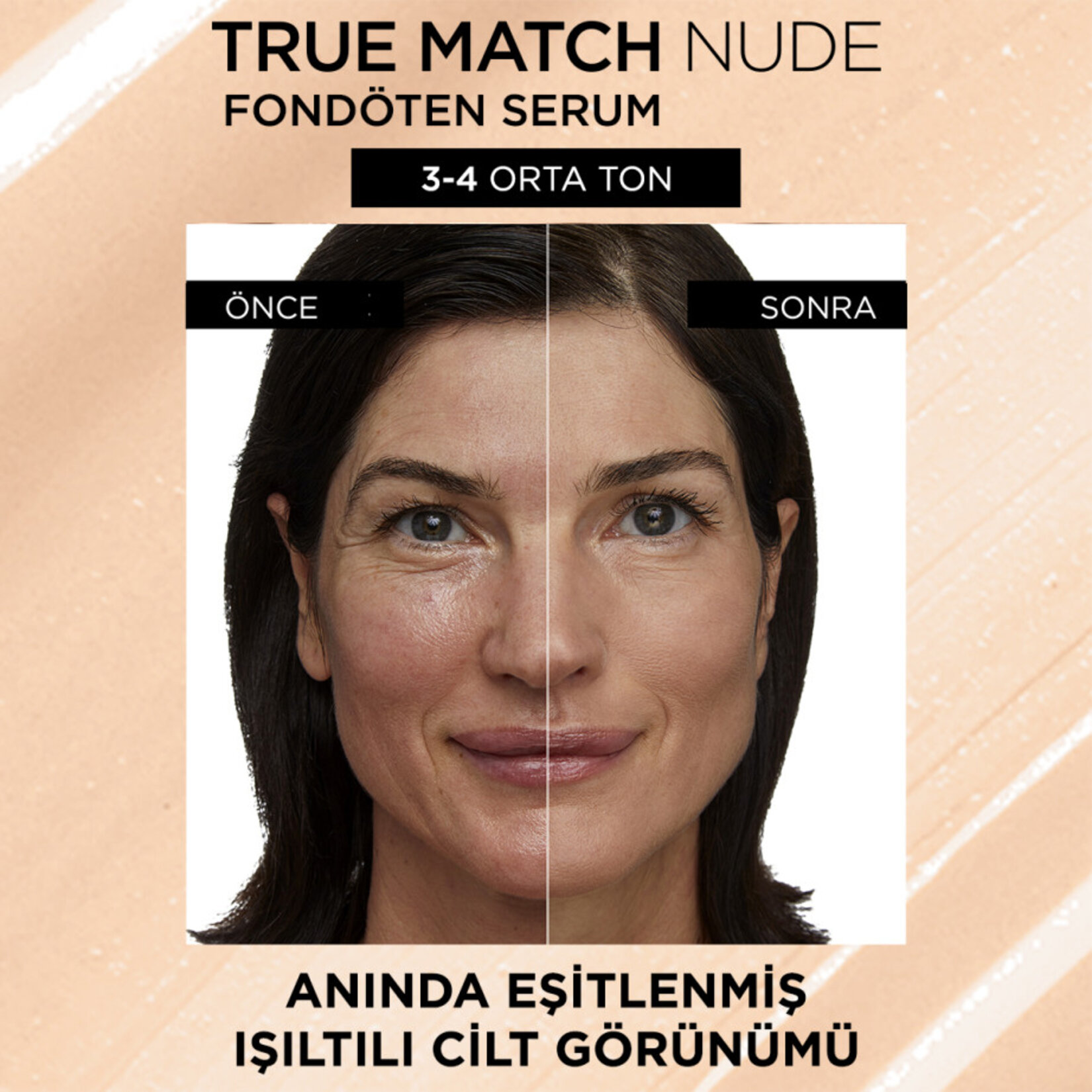 L'Oréal Paris True Match Nude Fondöten Serum 3-4 Light Medium - Görsel 2