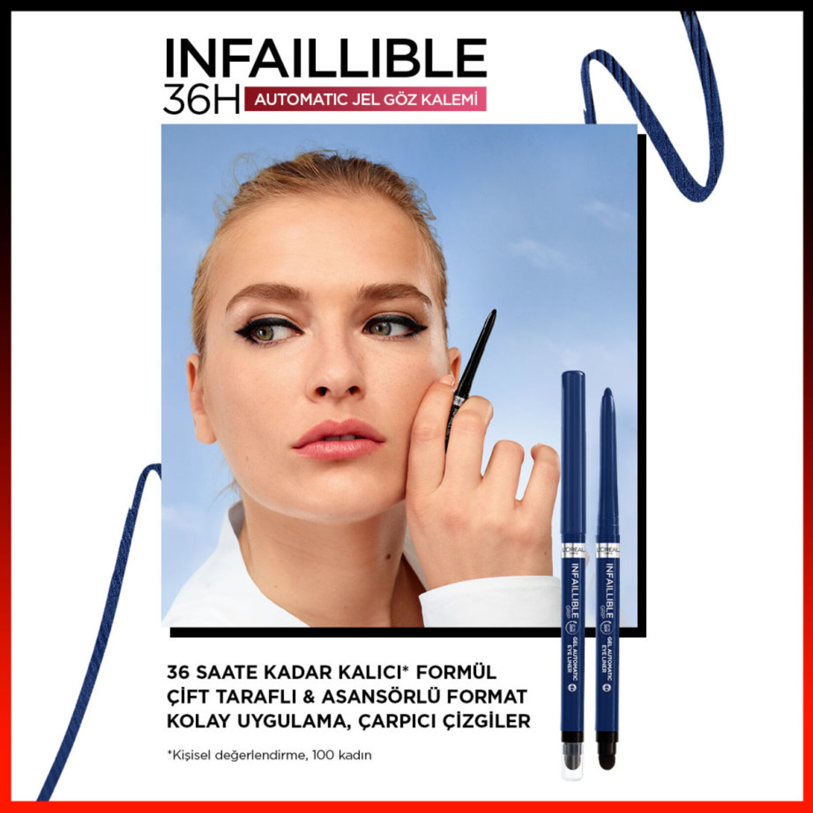 L'Oréal Paris Infaillible Automatic Jel Göz Kalemi - Mavi - Görsel 2