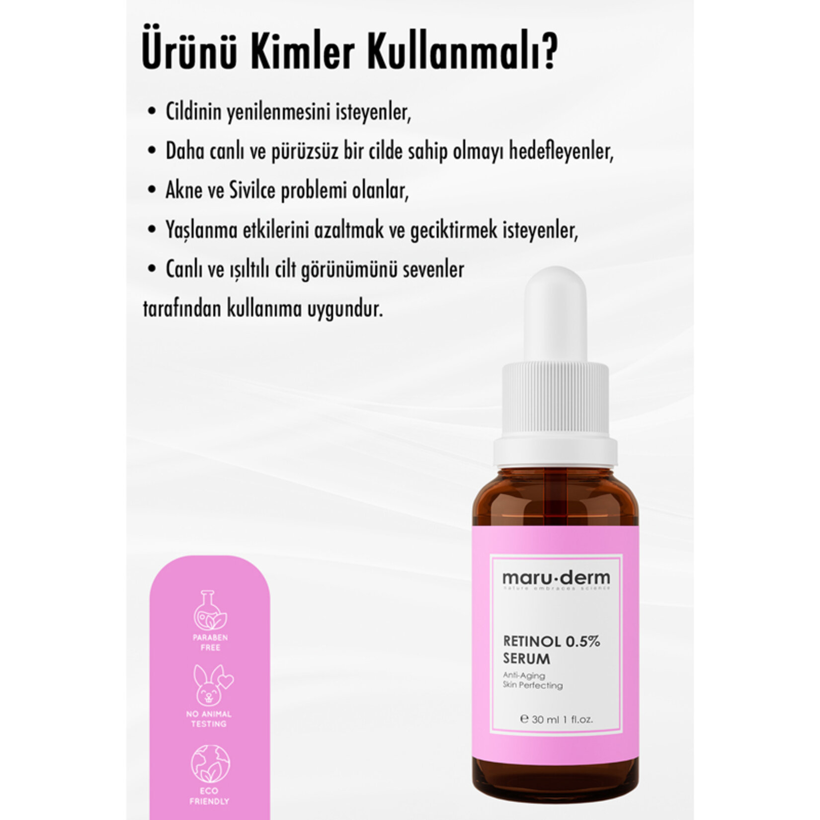 Maruderm Retinol 0.5% Cilt Yenileyici Bakım Serumu 30 Ml - Görsel 3