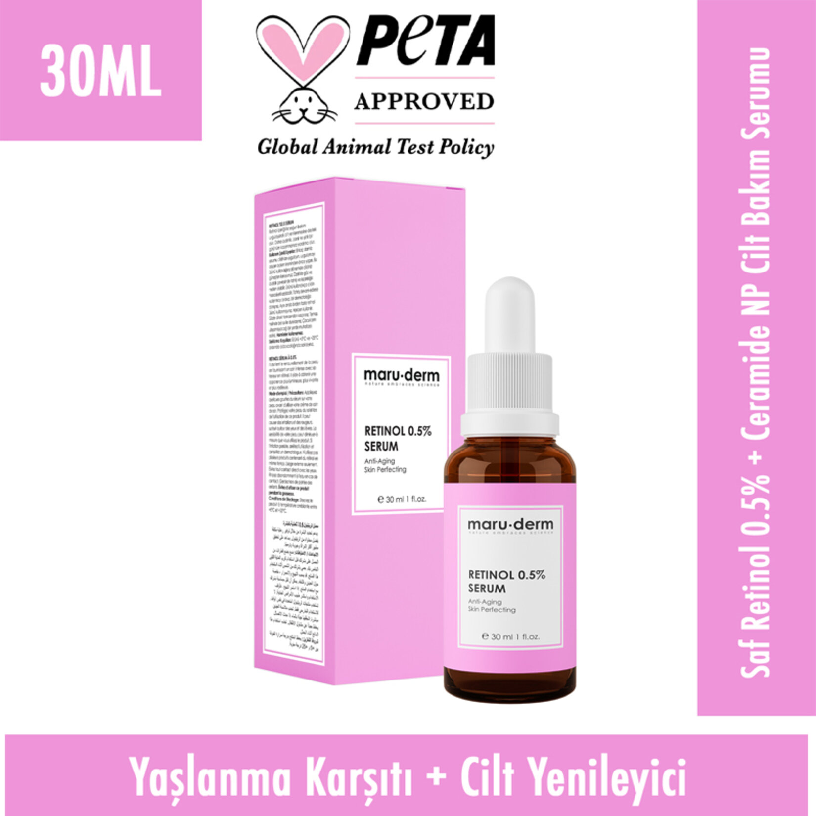 Maruderm Retinol 0.5% Cilt Yenileyici Bakım Serumu 30 Ml - Görsel 2