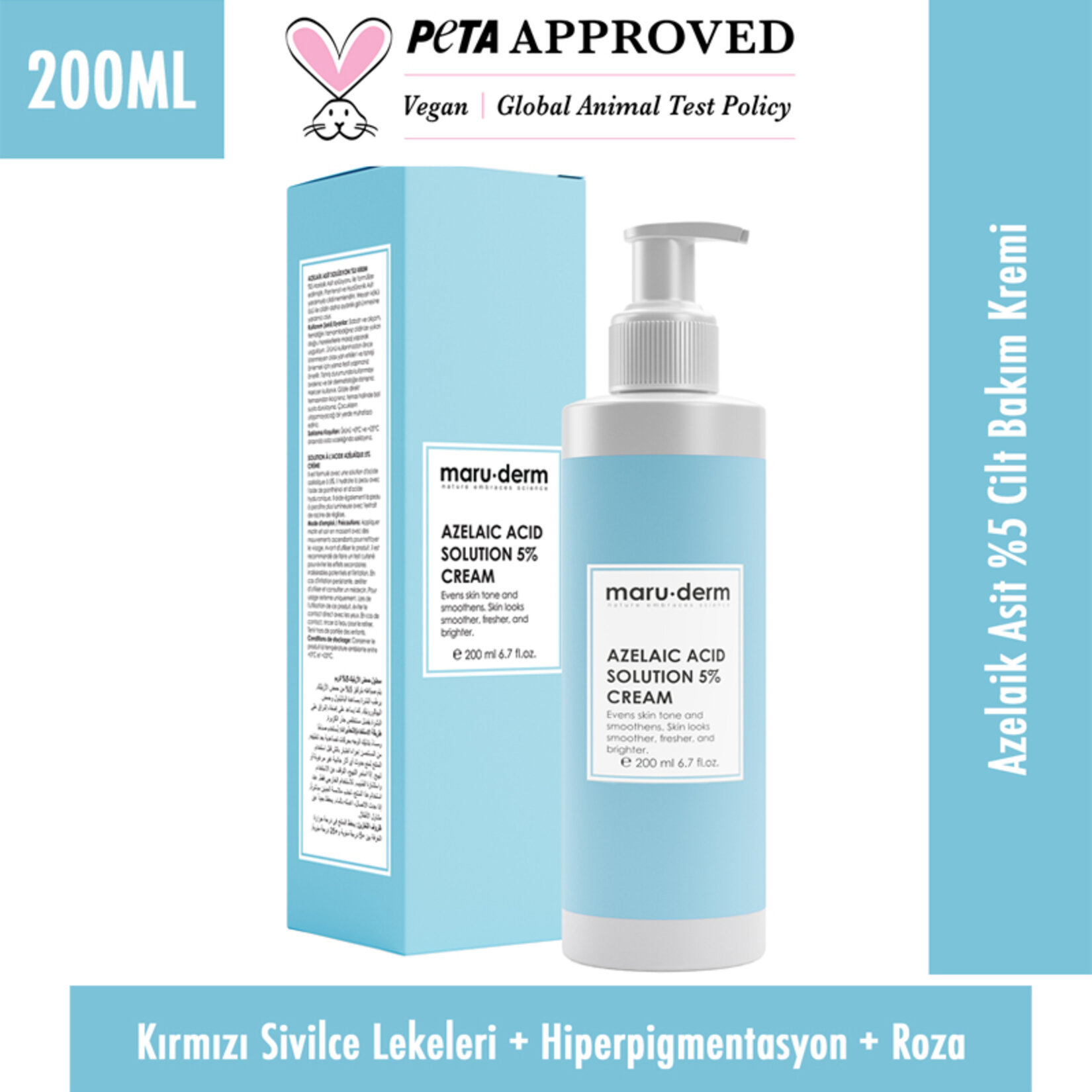 Maruderm Azelaik Asit %5 Cilt Bakım Kremi 200 Ml - Görsel 2