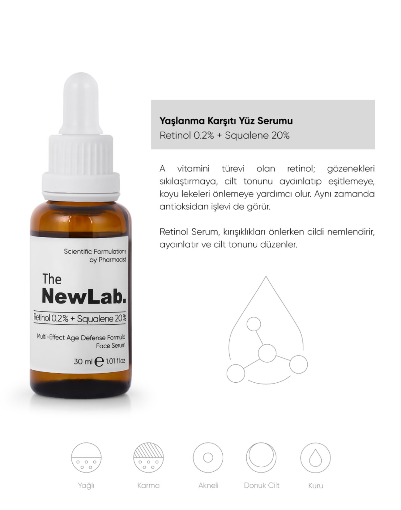 The Newlab Yaşlanma Karşıtı Yüz Serumu 30 Ml - Görsel 3