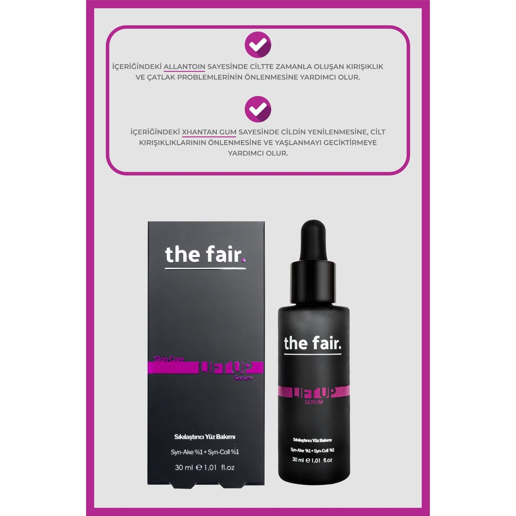 the fair.  Lift-Up Now Kırışıklık Karşıtı Vegan Cilt Serumu 30ML - Görsel 4