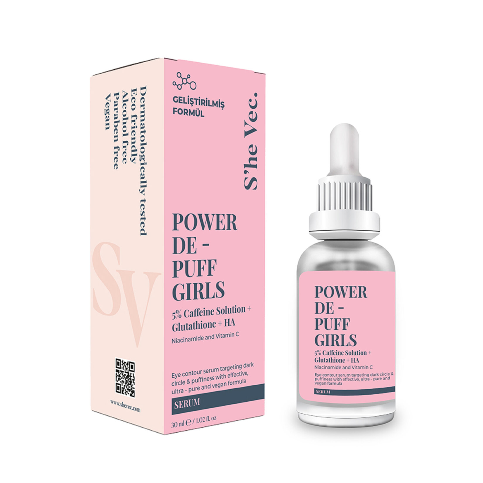 S'he Vec. Power De Puff Girls Göz Altı Serumu 30 Ml