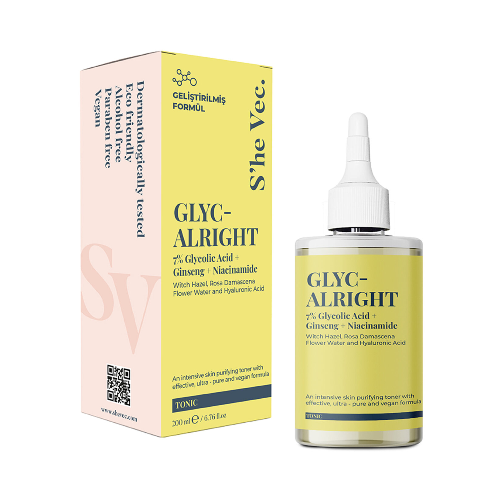 S'he Vec. Gözenek Sıkılaştırıcı Tonik Glyc Alright 200 Ml