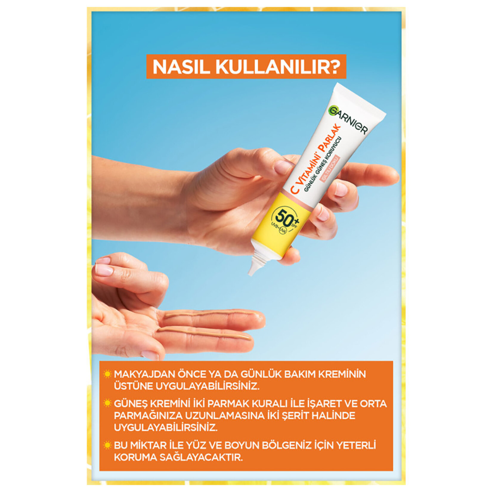 Garnier C Vitaminli Parlak Günlük Güneş Koruyucu Işıltılı Doku 40ml - Görsel 6