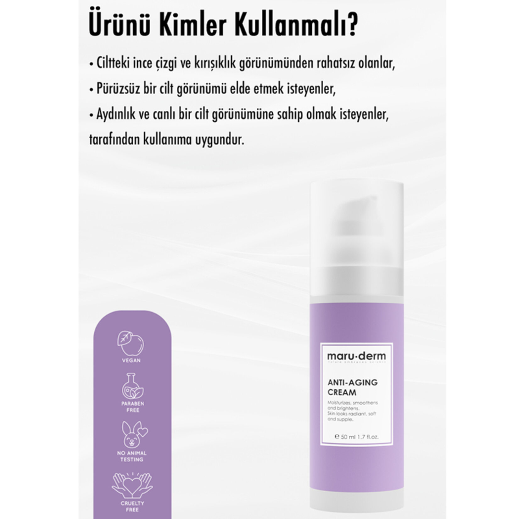 Maruderm Anti-age Kırışıklık Karşıtı Cilt Bakım Kremi 50ml
