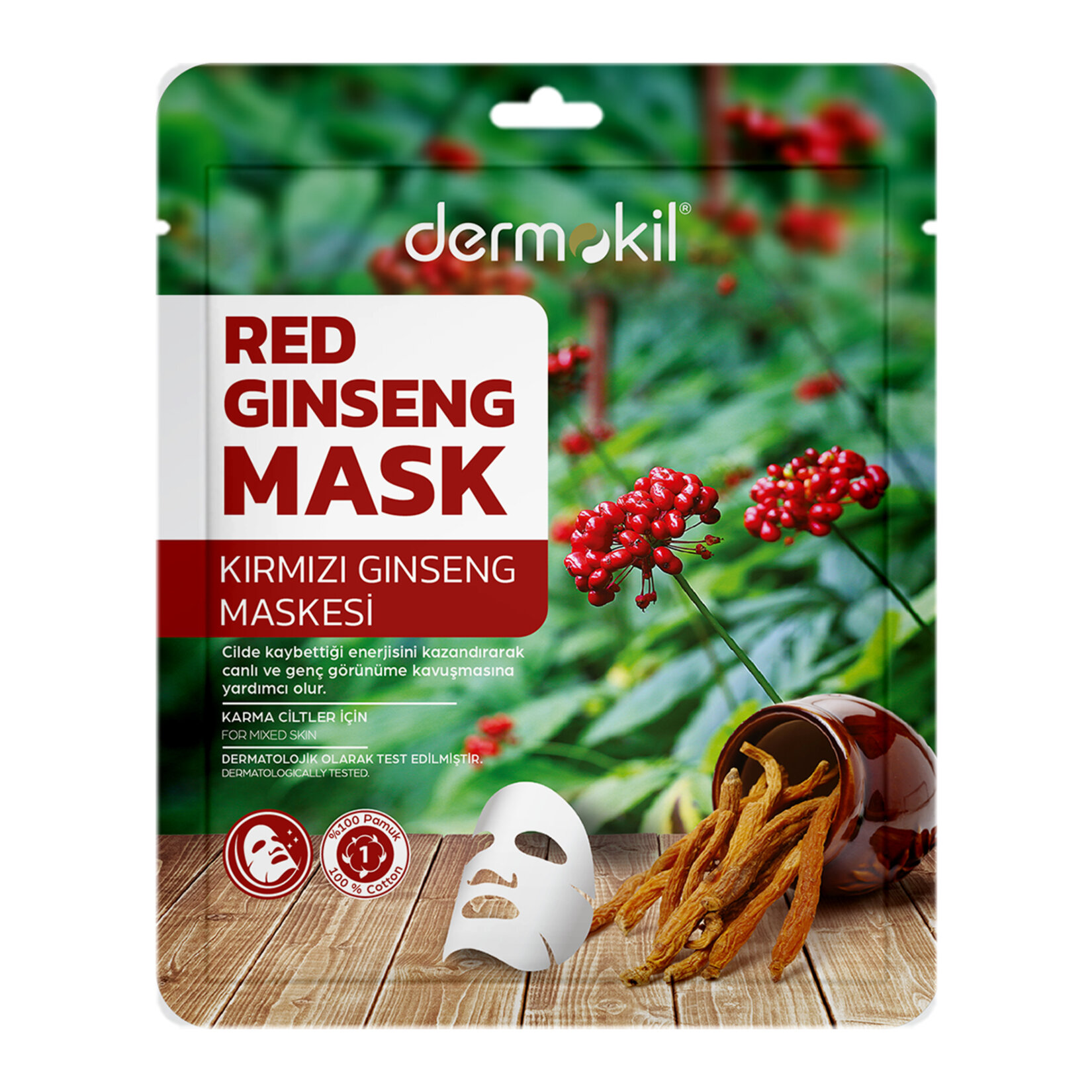 DERMOKİL KIRMIZI GINSENG MASKESİ 20G