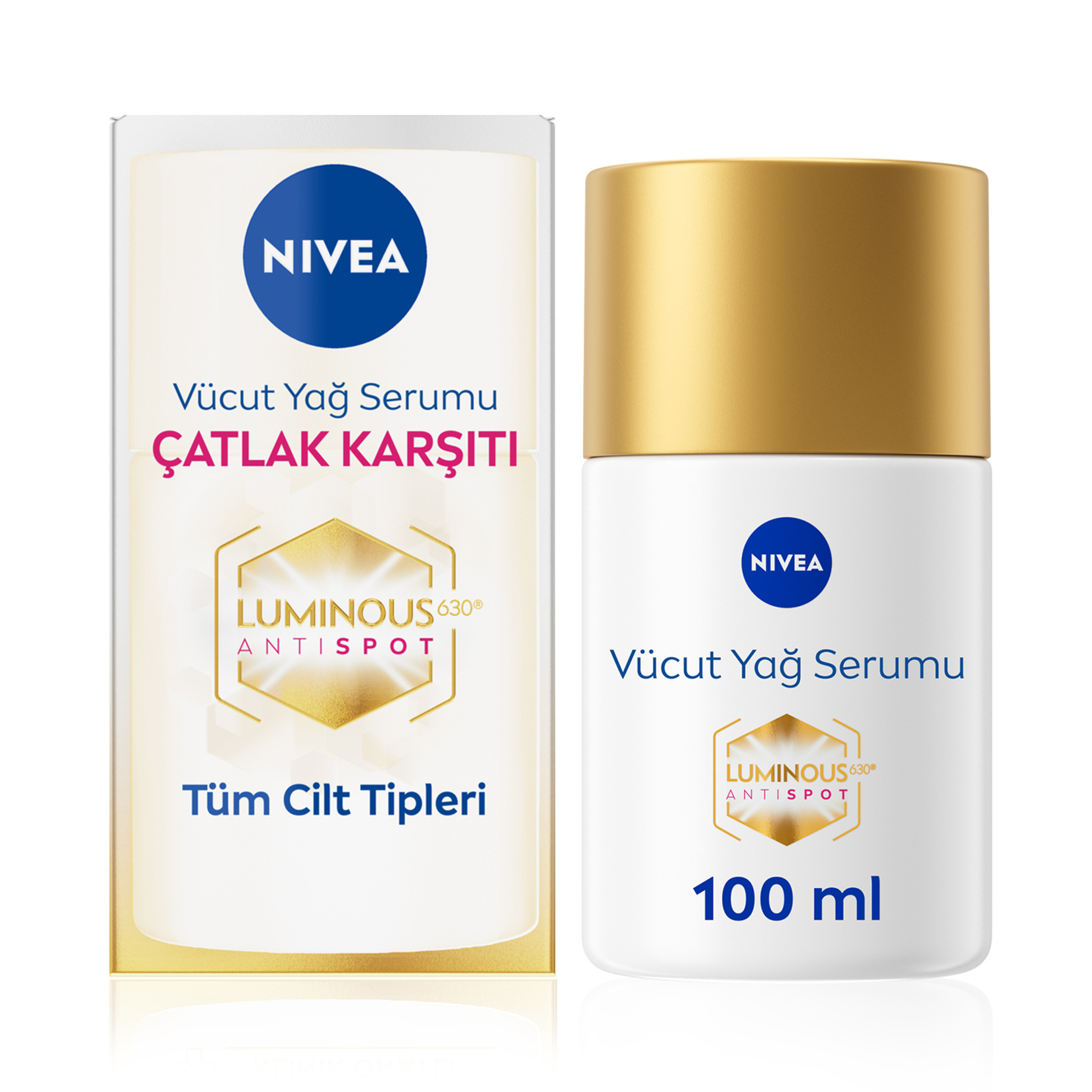NIVEA Luminous630 Çatlak Karşıtı Vücut Yağ Serumu 100ml - Görsel 1