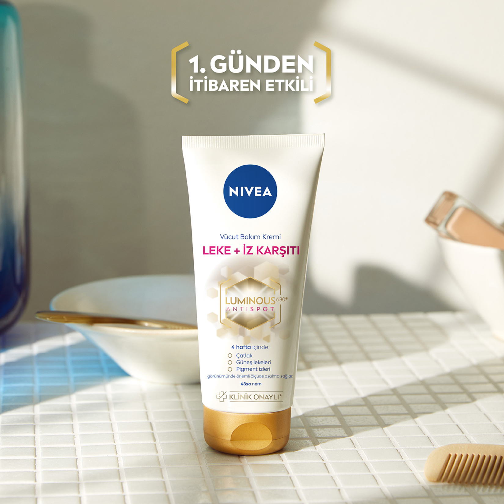 NIVEA Luminous630 Leke ve İz Karşıtı Vücut Bakım Kremi 200ml - Görsel 4
