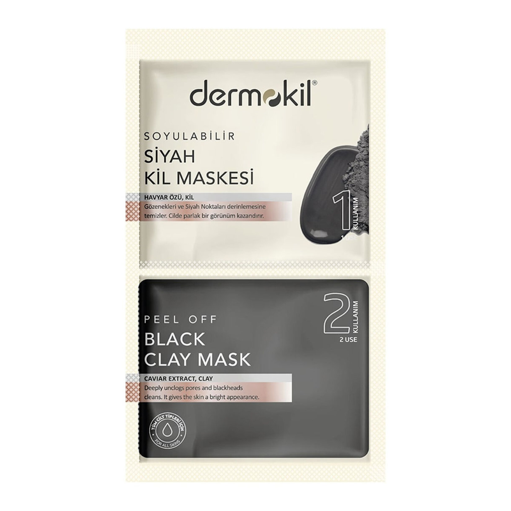 Dermokil Soyulabilir Siyah Kil Maskesi 2x7.5 Ml - Görsel 1