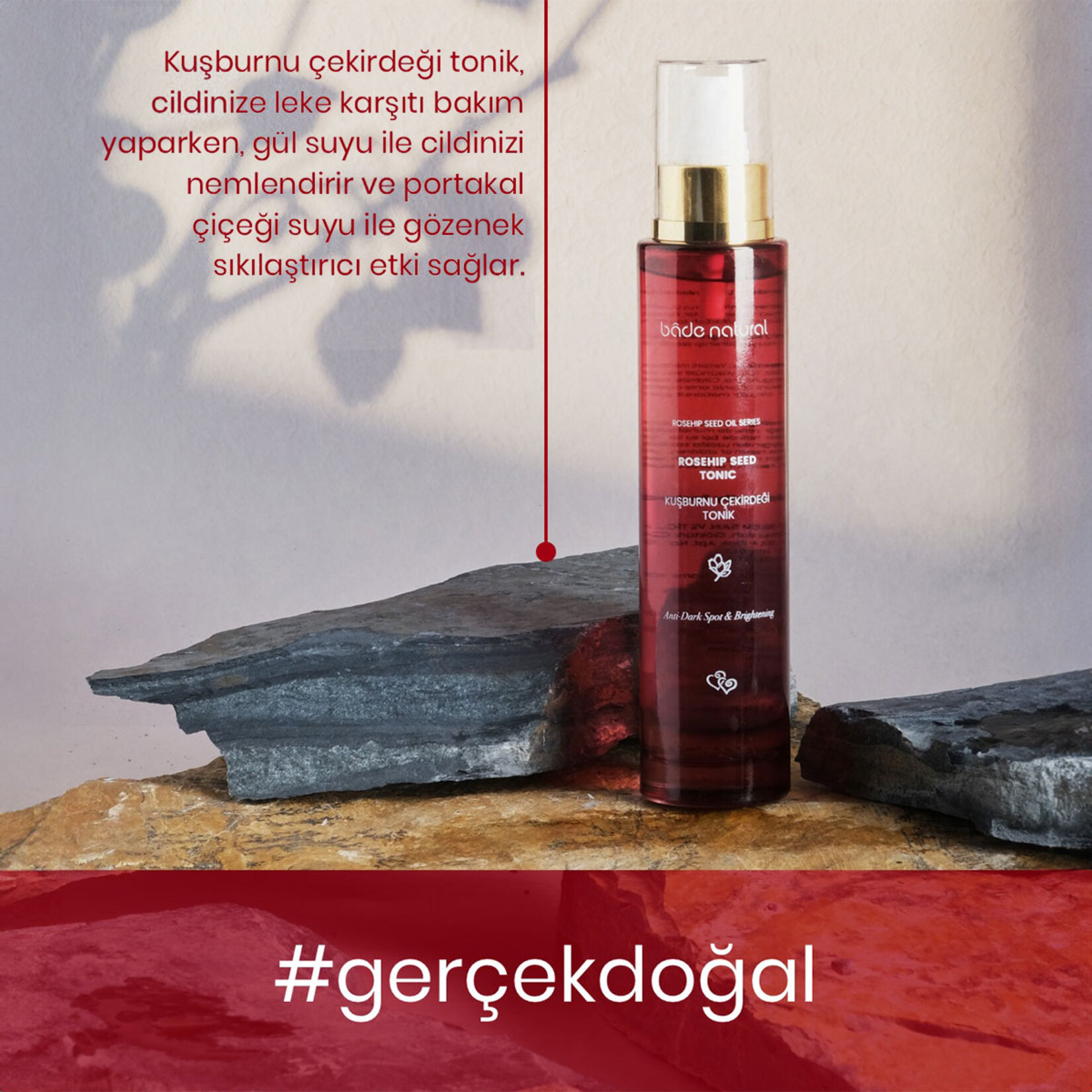 Bade Natural Kuşburnu Aydınlatıcı & Leke Karşıtı Tonik 100 Ml - Görsel 2
