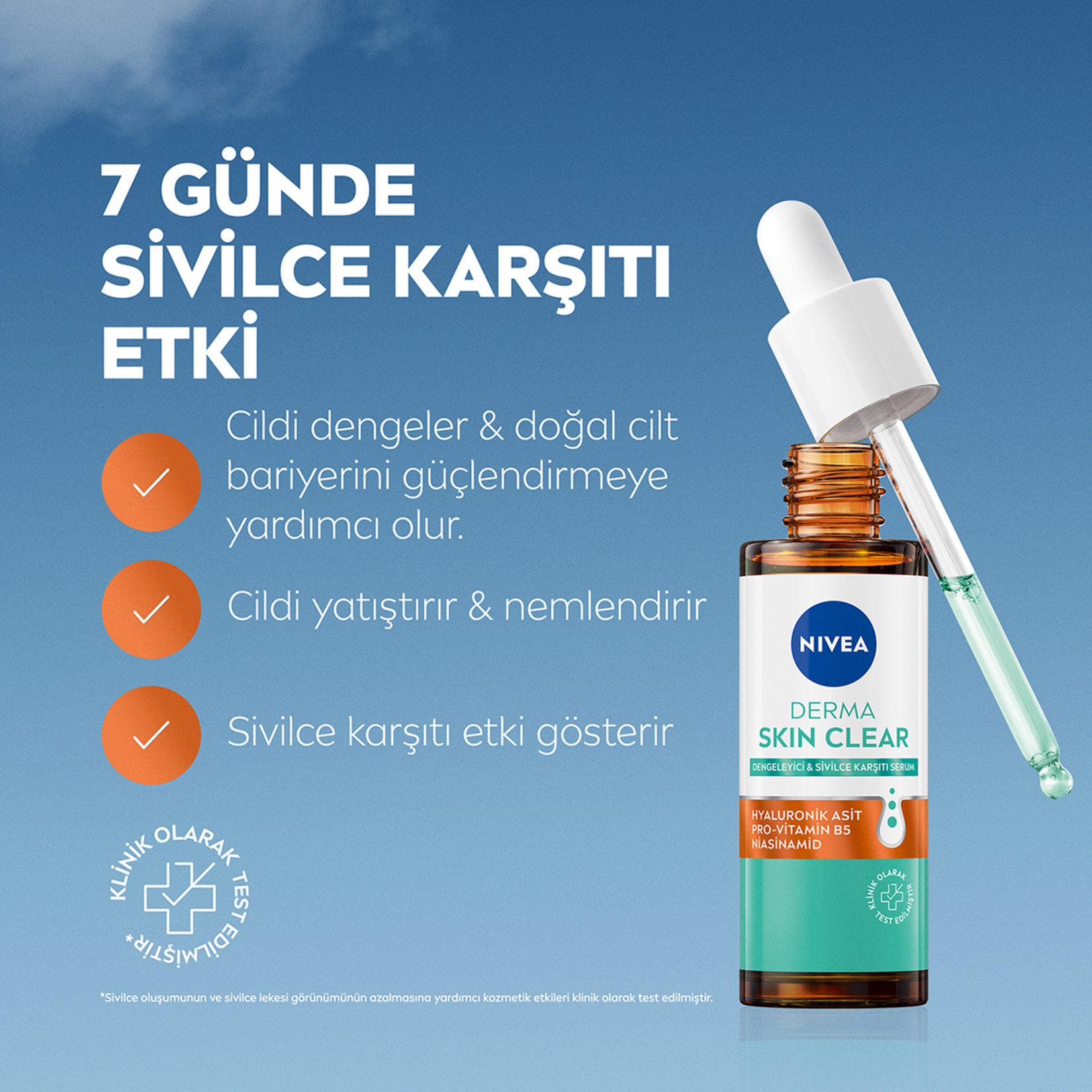 NIVEA Derma Skin Clear Dengeleyici ve Sivilce Karşıtı Serum 30ml - Görsel 3