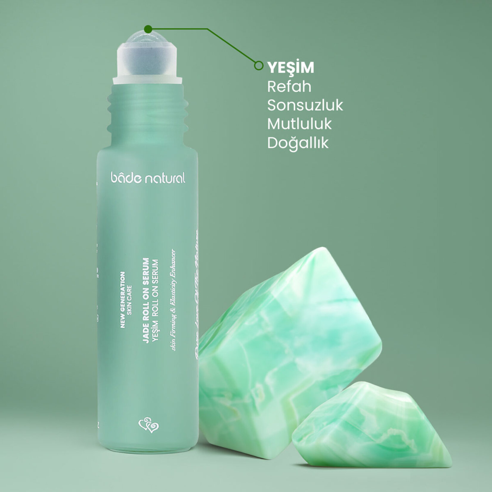 Bade Natural Yeşim Taşlı Roll On Sıkılaştırıcı 10Ml - Görsel 2