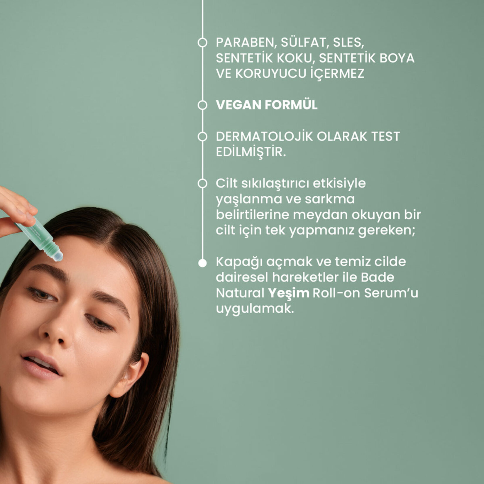 Bade Natural Yeşim Taşlı Roll On Sıkılaştırıcı 10Ml - Görsel 4