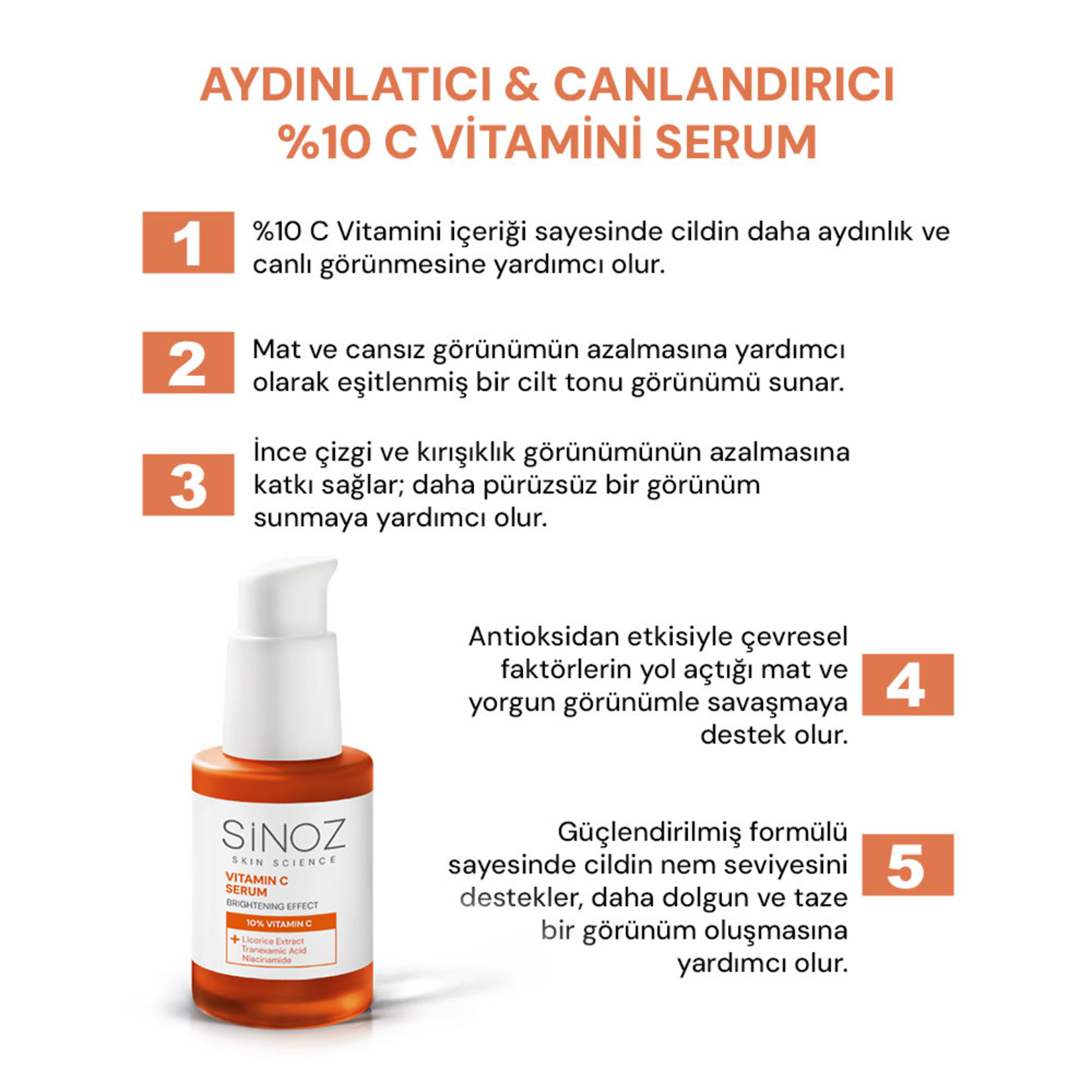 Sinoz C Vitamini Serumu 30 Ml - Görsel 3