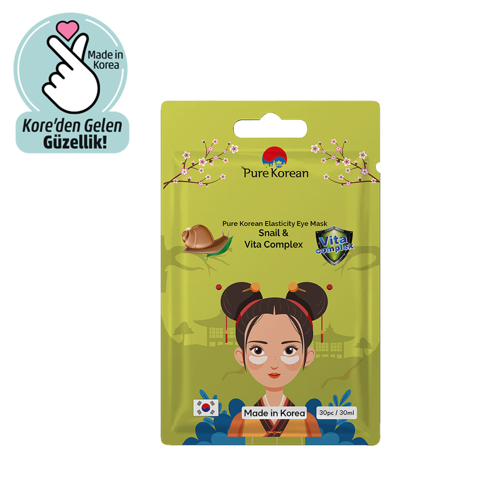 Pure Korean Eye Mask Elasticity Göz Maskesi 30'lu
