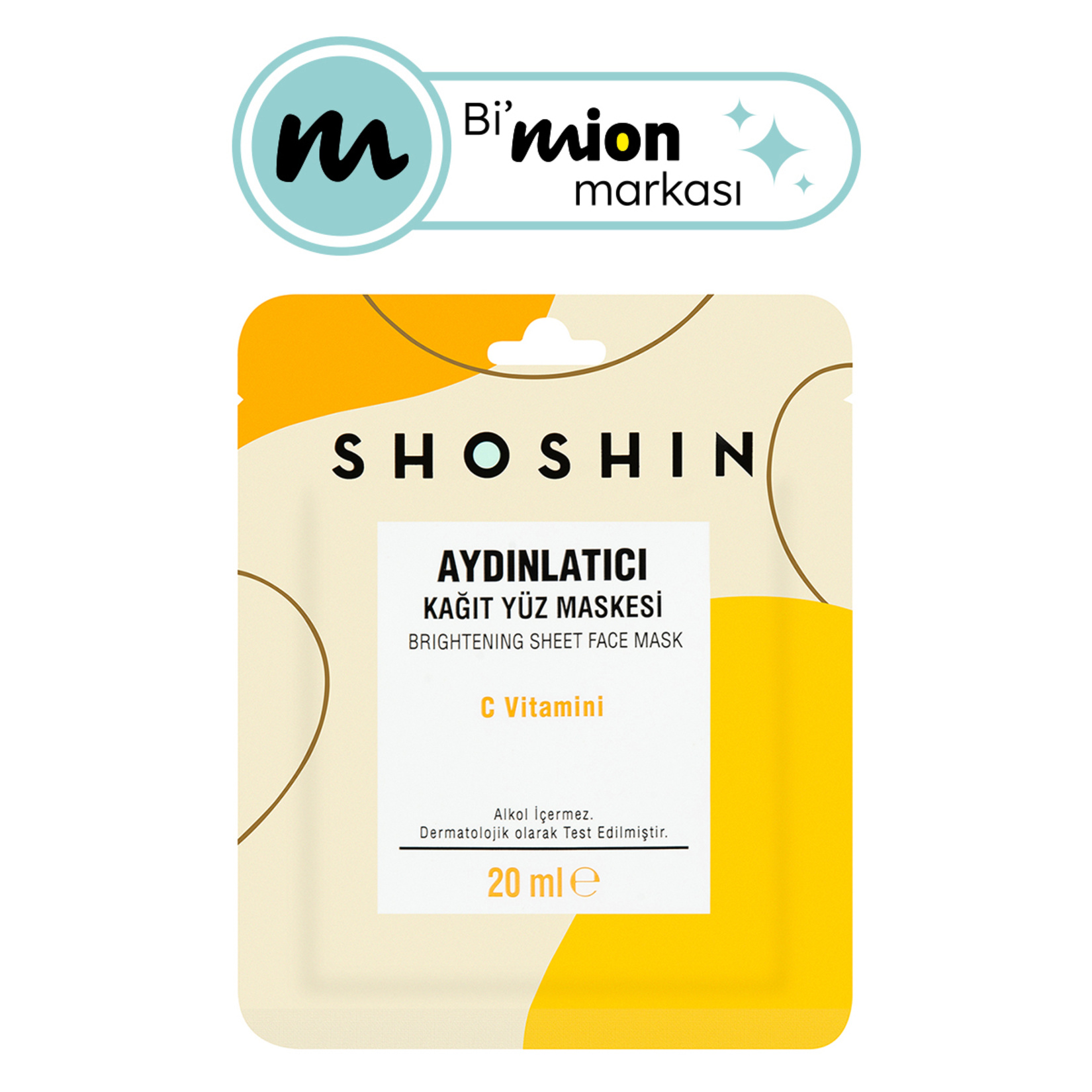 Shoshin Aydınlatıcı Kağıt Yüz Maskesi C Vitamin 20 Ml - Görsel 1