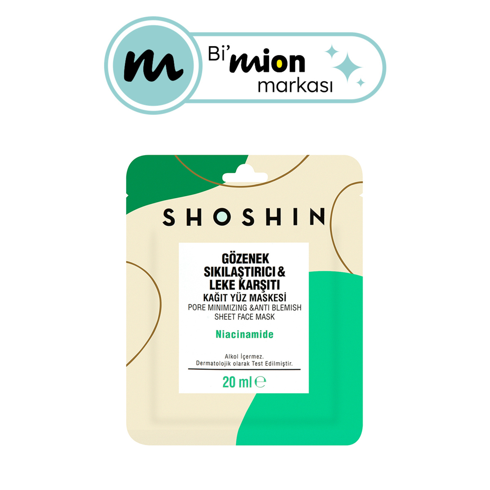 Shoshin Gözenek Sıkılaştırıcı Leke Karşıtı Kağıt Yüz Maskesi 20 Ml - Görsel 1