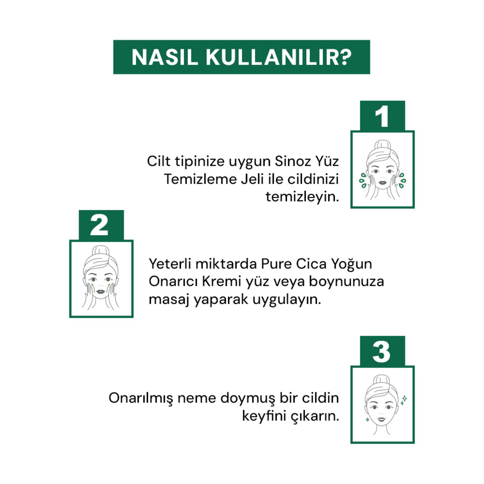 Sinoz Pure Cica Yoğun Onarım Yatıştırıcıl Nemlendirici Bakım Kremi 50 Ml - Görsel 5