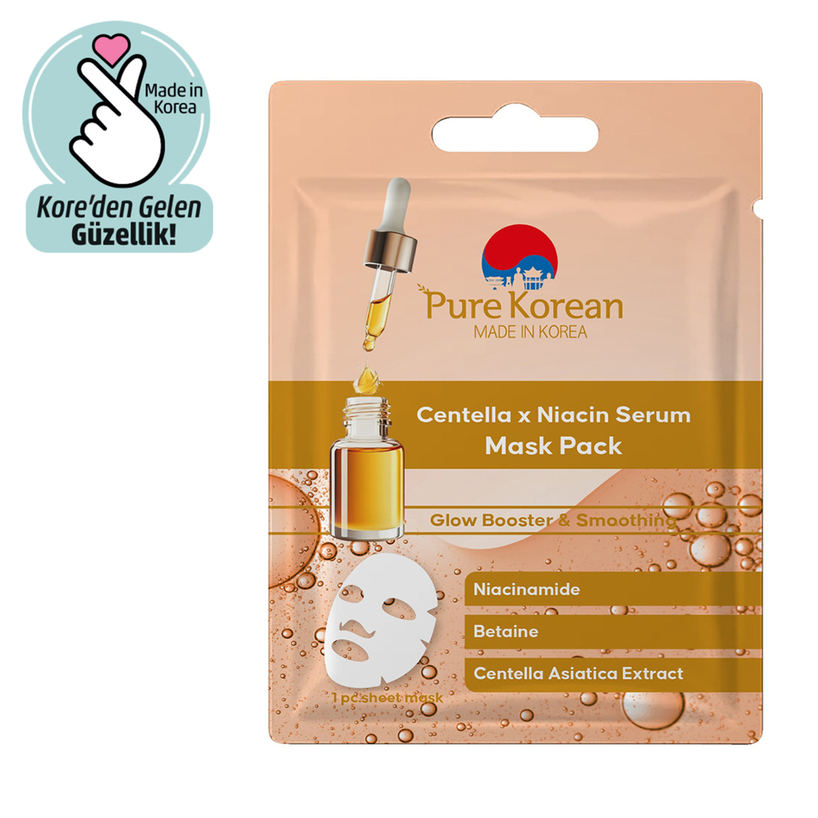 Pure Korean Centella X Niacinamide Kağıt Maske