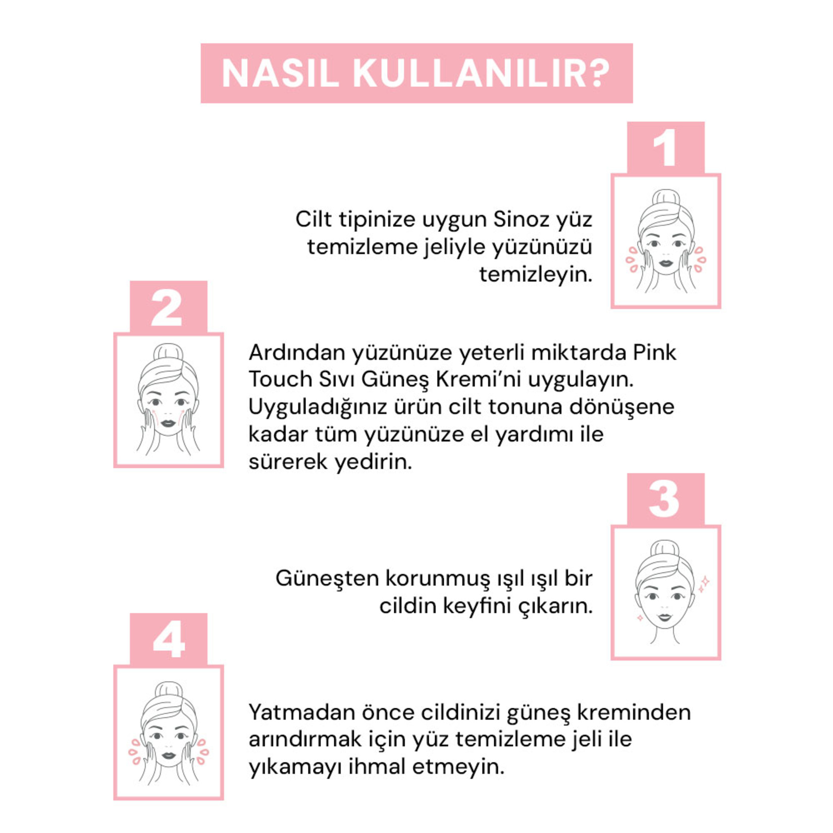Sinoz Pink Touch Anında Sıvı Güneş Kremi 50 Ml - Görsel 4
