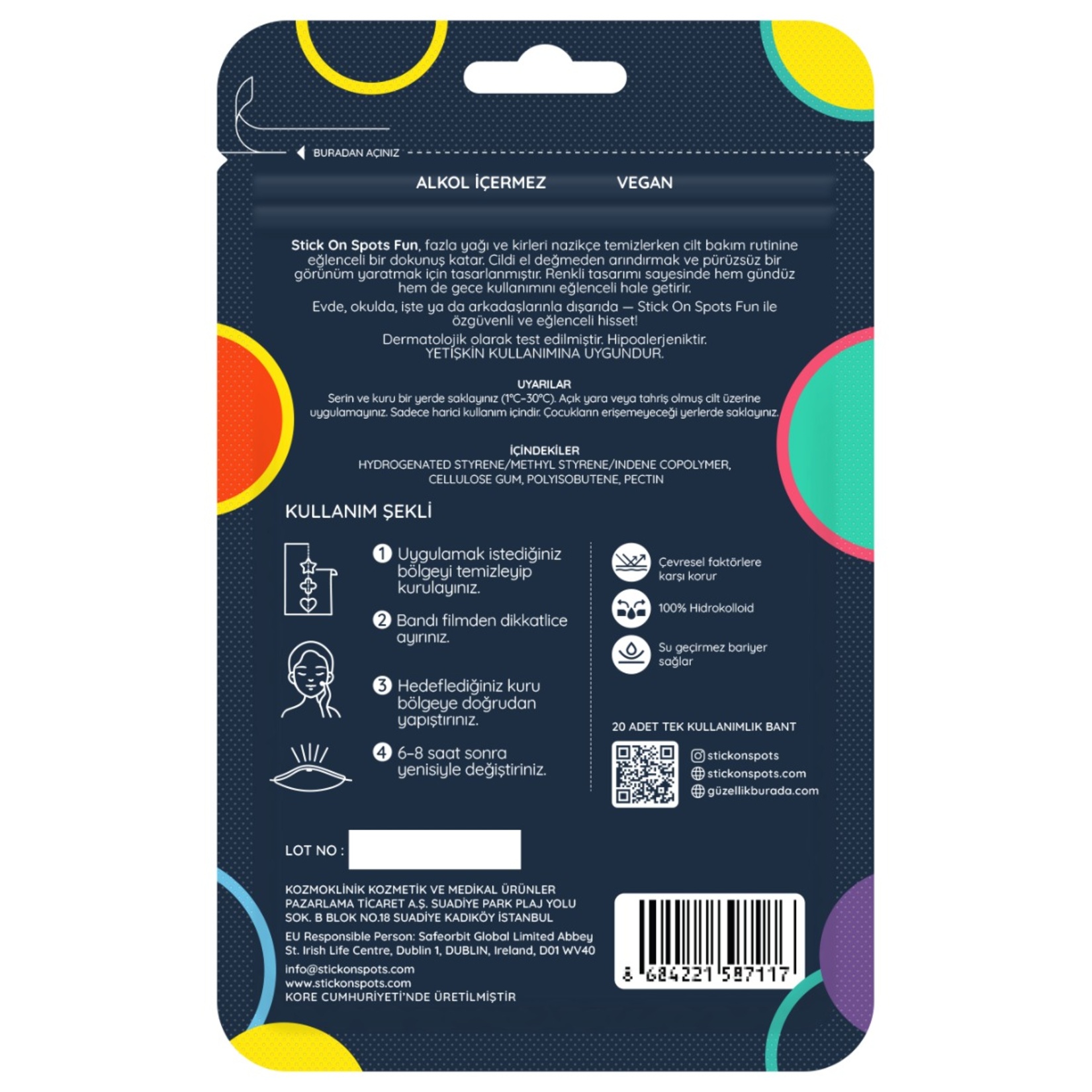 Stick On Spots Akne ve Sivilce Bandı Fun 20'li - Görsel 2