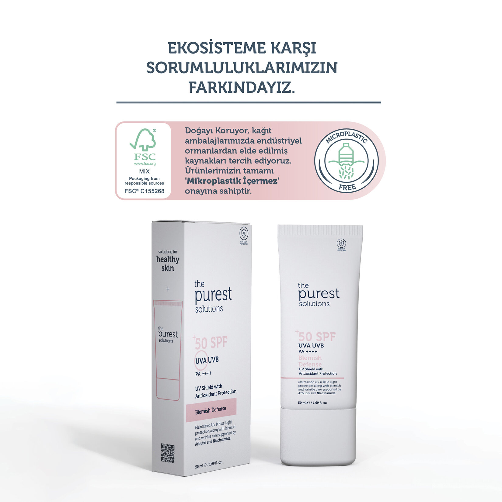 The Purest Solutions Lekeli Cilt Güneş Kremi 50+ SPF 50 ml - Görsel 5