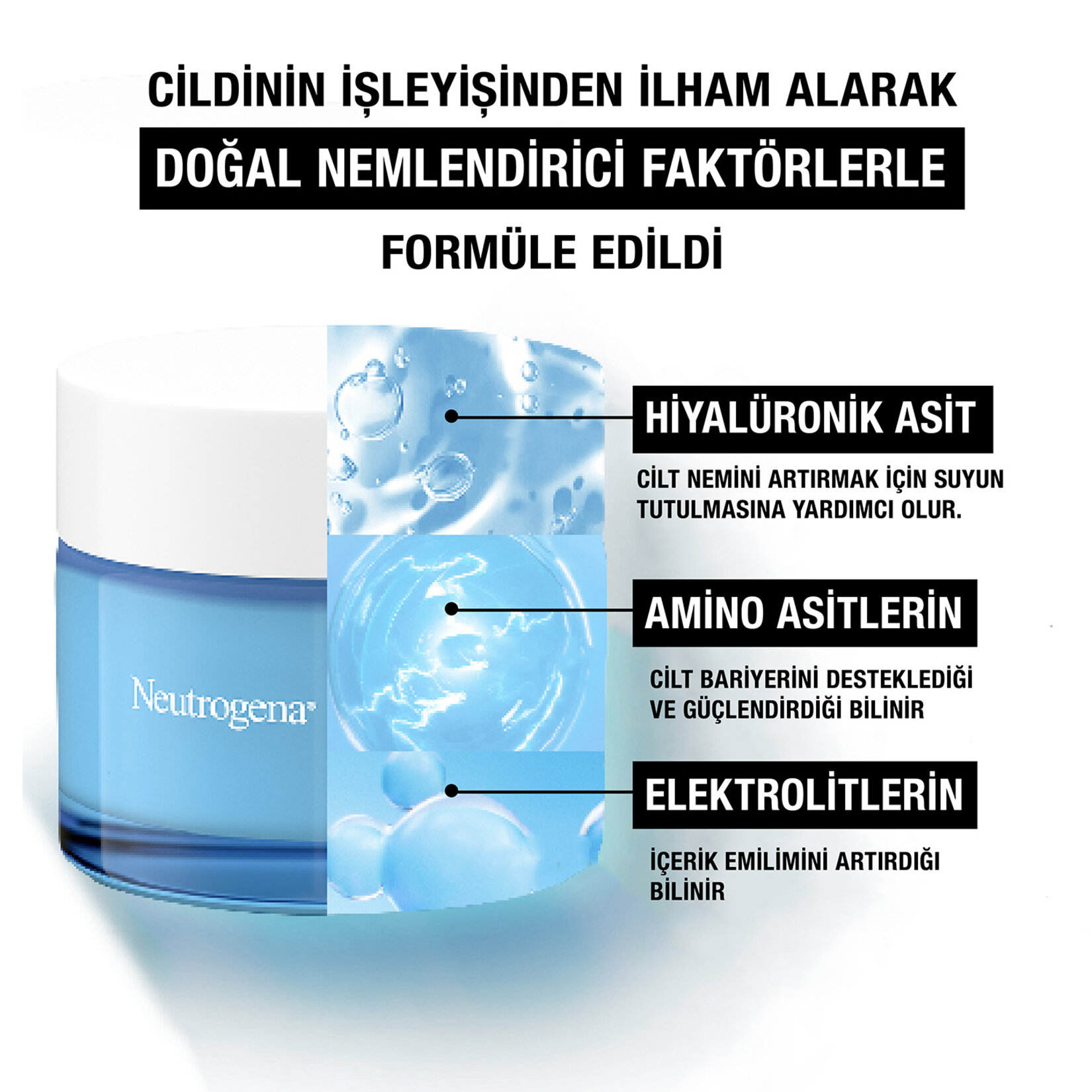 Neutrogena Hydro Boost Water Jel, Yüz Nemlendirici Normal ve Karma Ciltler, 50ml - Görsel 5