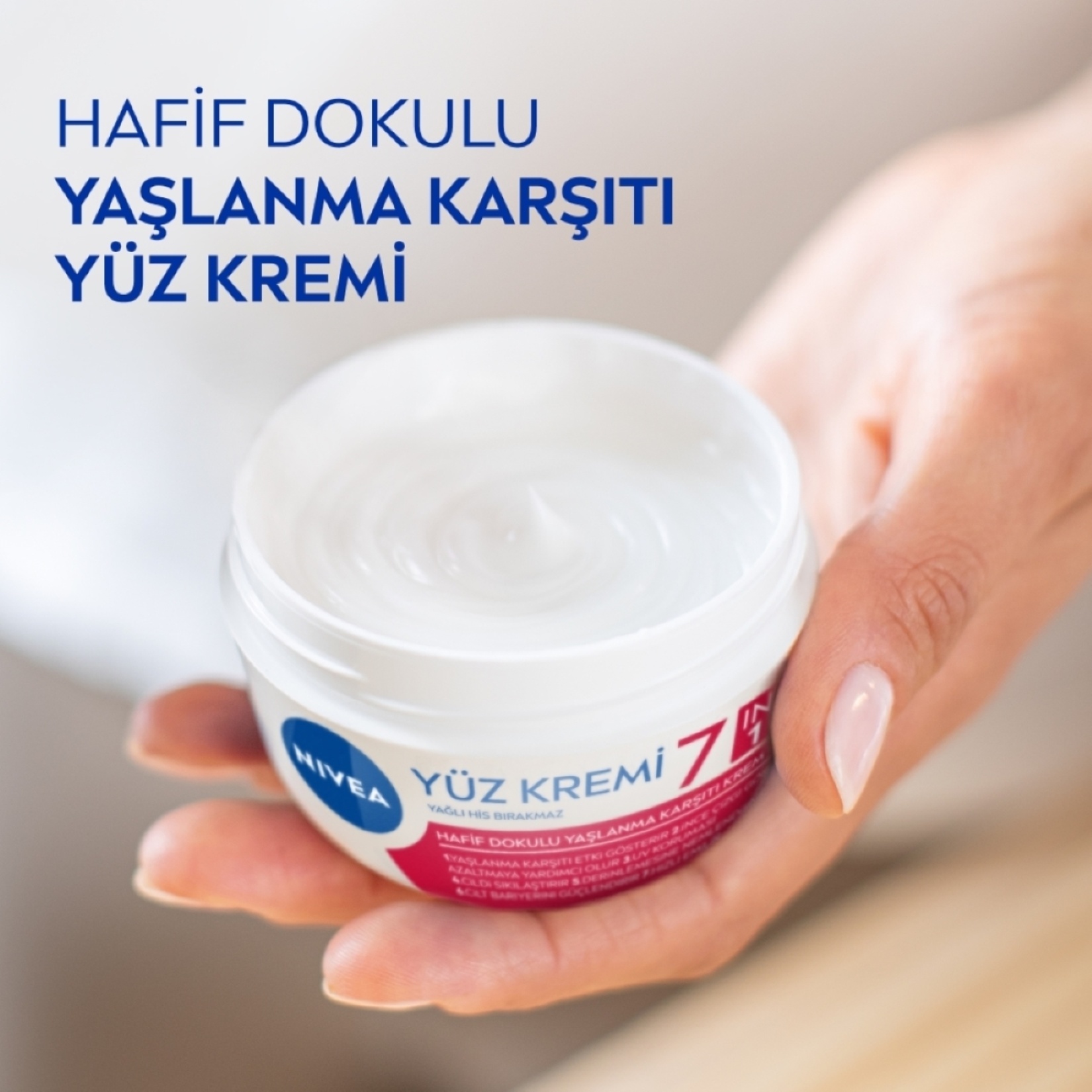 NIVEA Hafif Dokulu Yaşlanma Karşıtı Yüz Bakım Kremi 100 Ml - Görsel 4