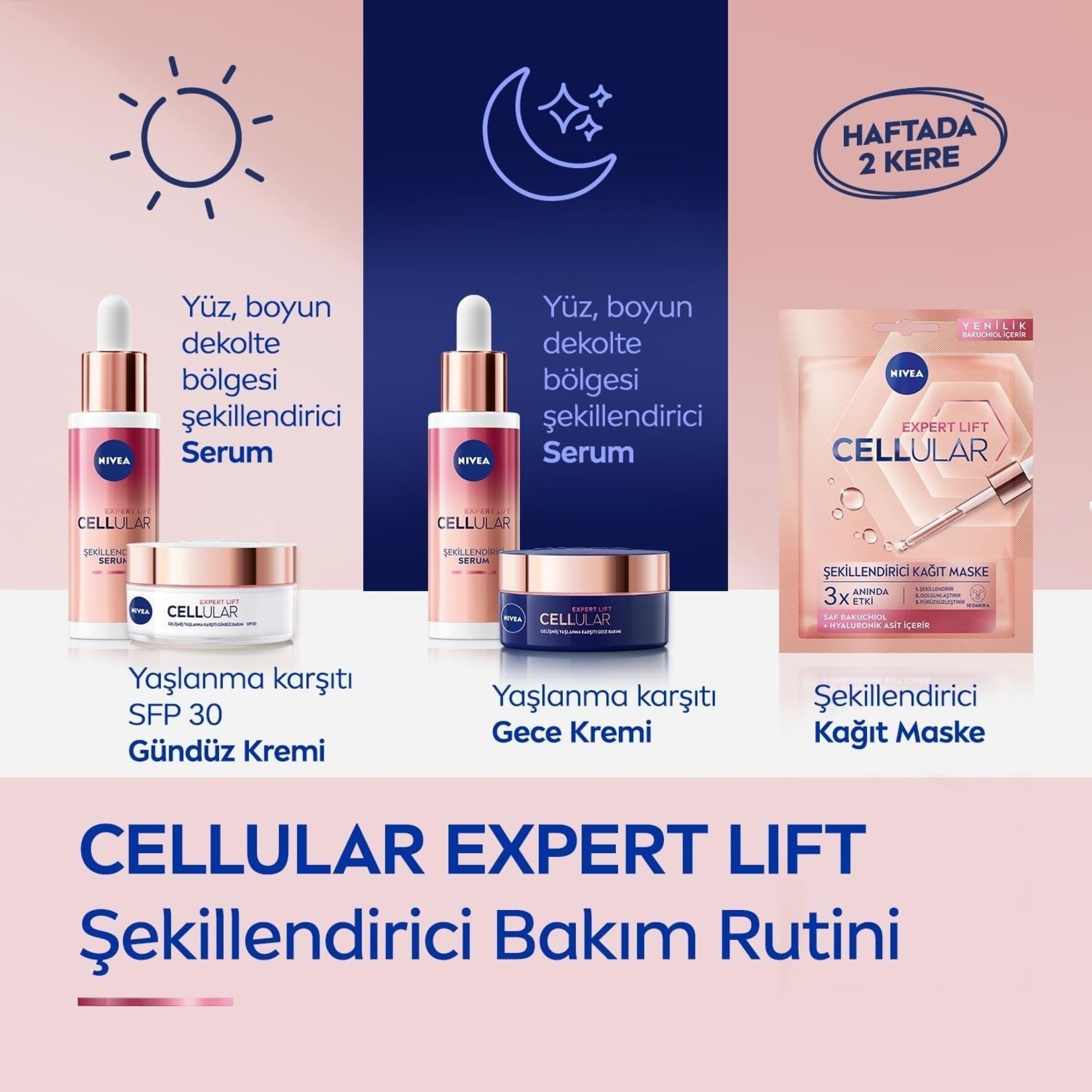 NIVEA Cellular Expert Lift Yaşlanma Karşıtı Gündüz Yüz Bakım Kremi 50 Ml - Görsel 6