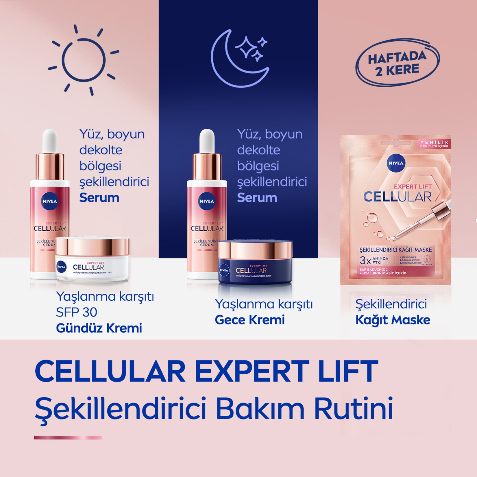NIVEA Cellular Expert Lift Saf Bakuchiol ve Hyaluronik Asit Yüz Kağıt Maske 1 adet - Görsel 5