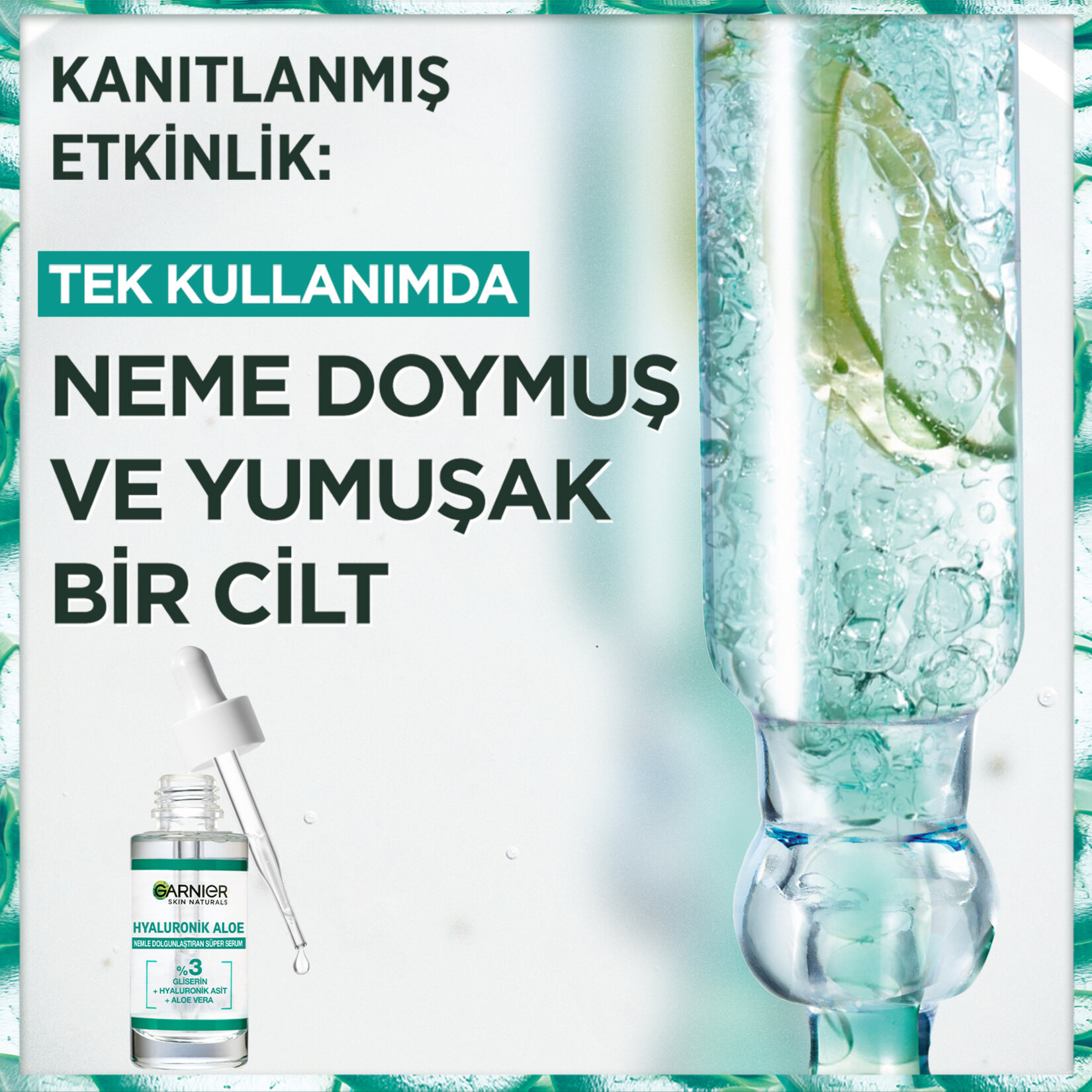 Garnier Hyaluronik Aloe Nemlendirici ve Dolgunlaştırıcı Süper Serum 30ML - Görsel 2
