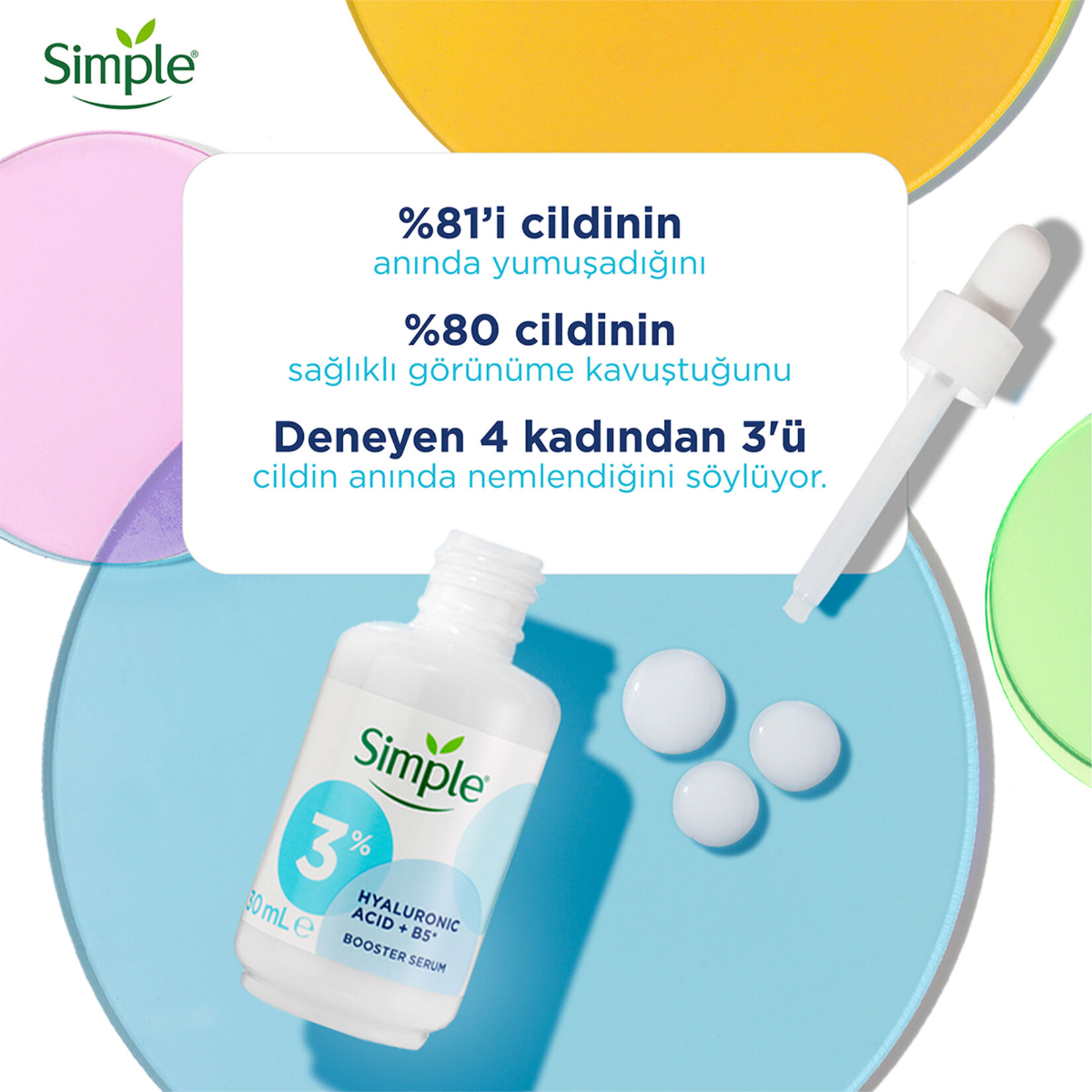 Simple Booster Serum Hyaluronik Asit + B5 30 ml - Görsel 3