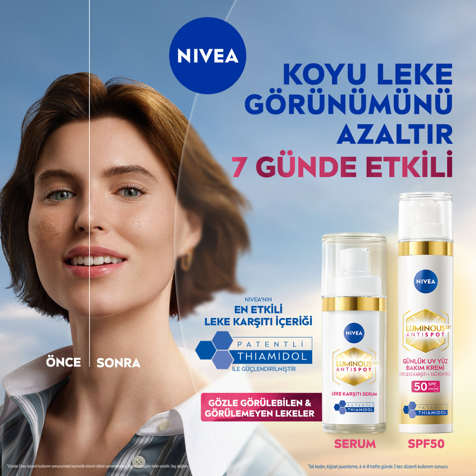 NIVEA Luminous630 Thiamidol Etkili SPF50 Leke Karşıtı Gündüz Yüz Kremi 40 ml - Görsel 5