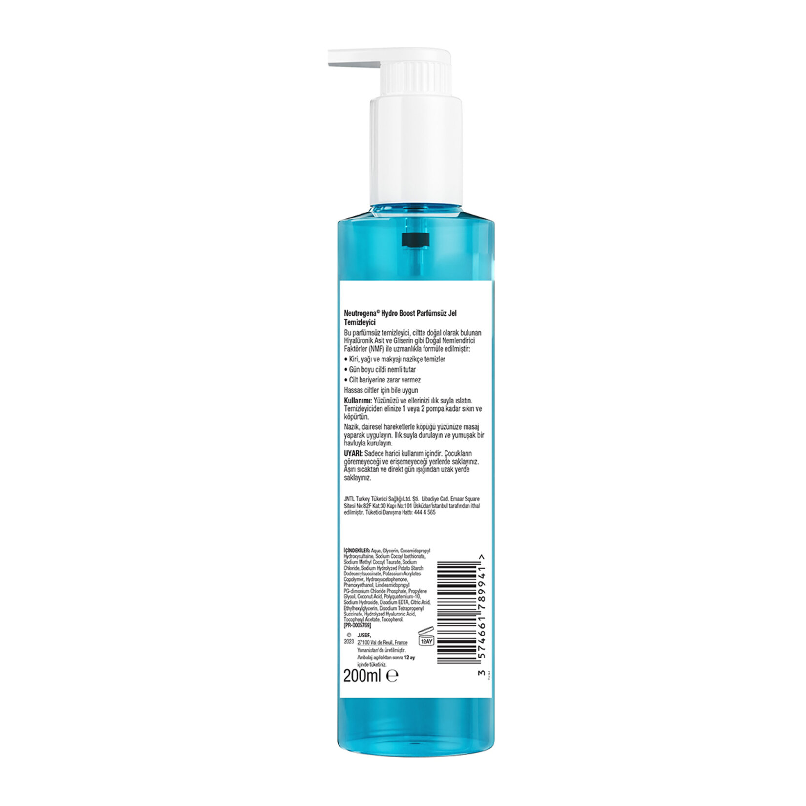 Neutrogena Hydro Boost Water Gel Parfümsüz Temizleyici 200 ml - Görsel 2