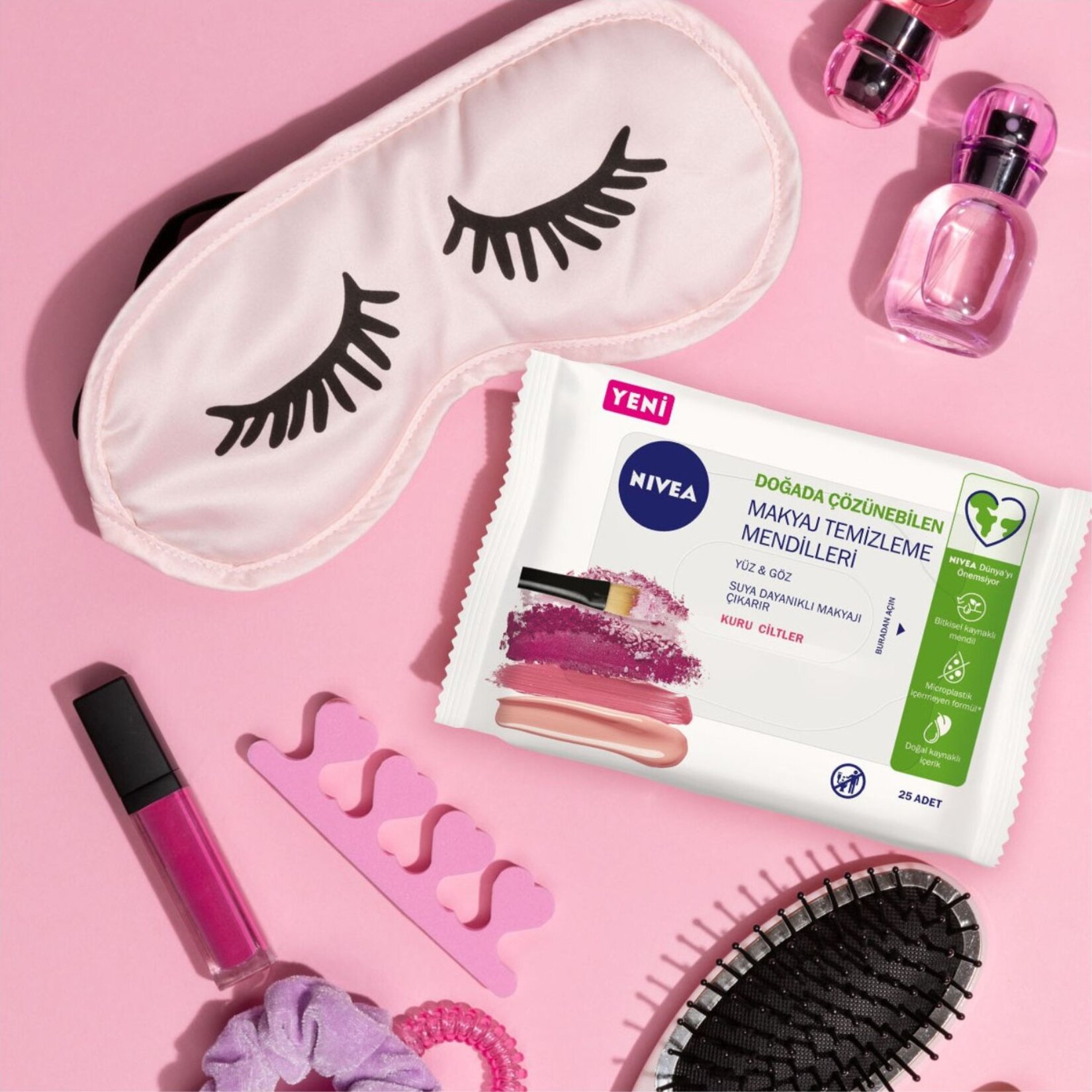NIVEA 3'ü1 Arada Canlandırıcı Makyaj Temizleme Mendilleri, Normal ve Karma Ciltler, 25 Adet - Görsel 3