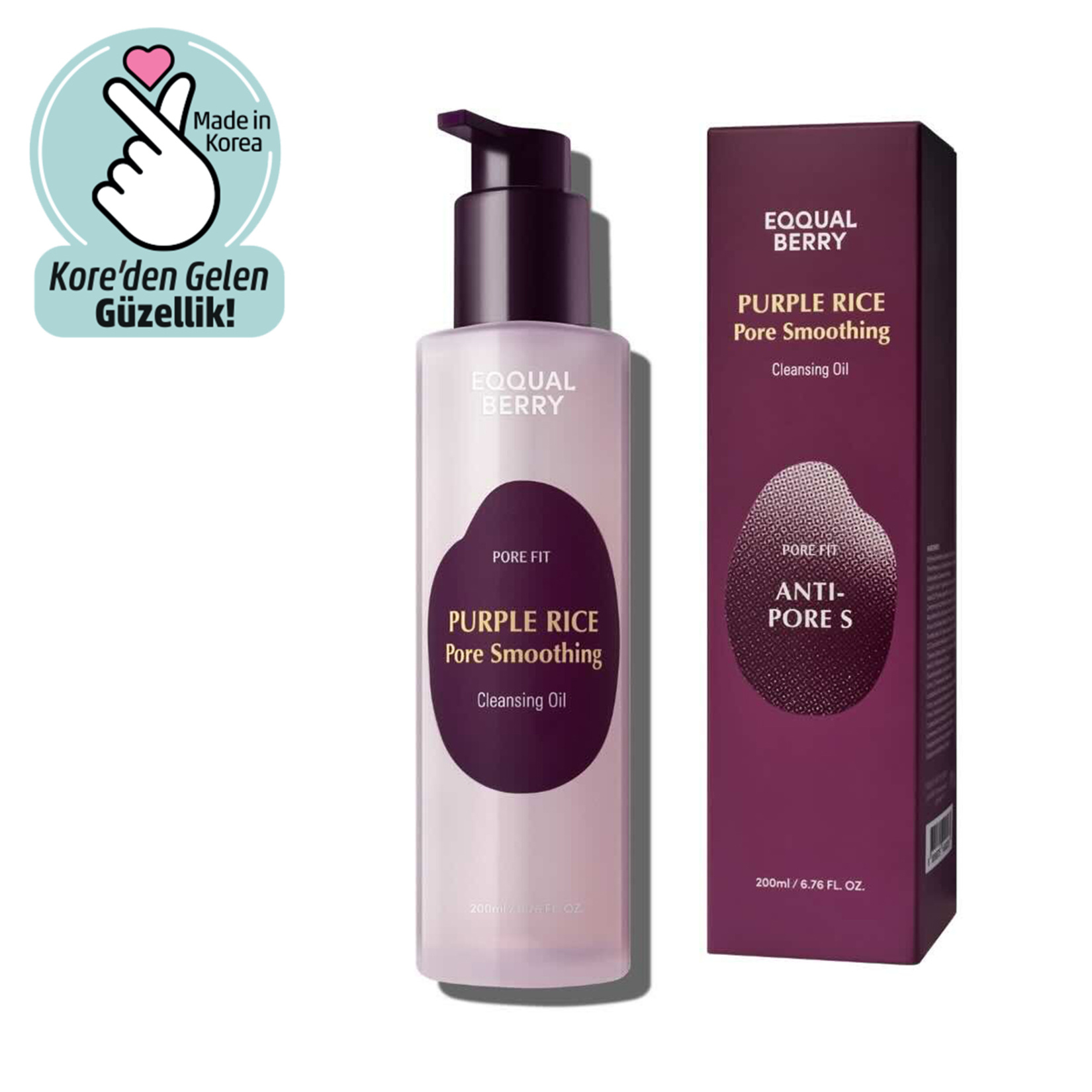 Eqqualberry Purple Rice Pore Cleansing Oil 200 Ml