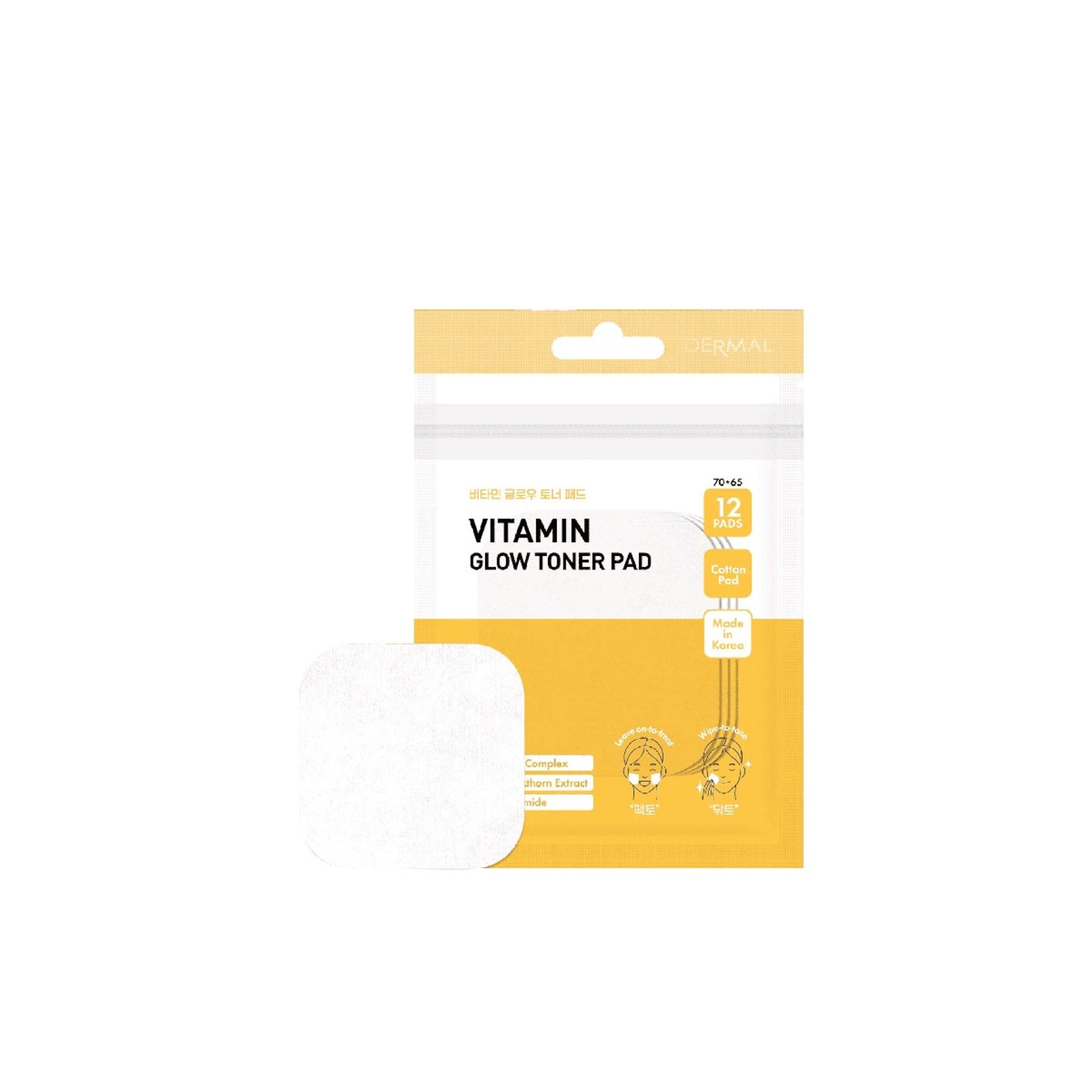 Dermal Vitamin Glow Toner Cotton 12 Ped - Görsel 1