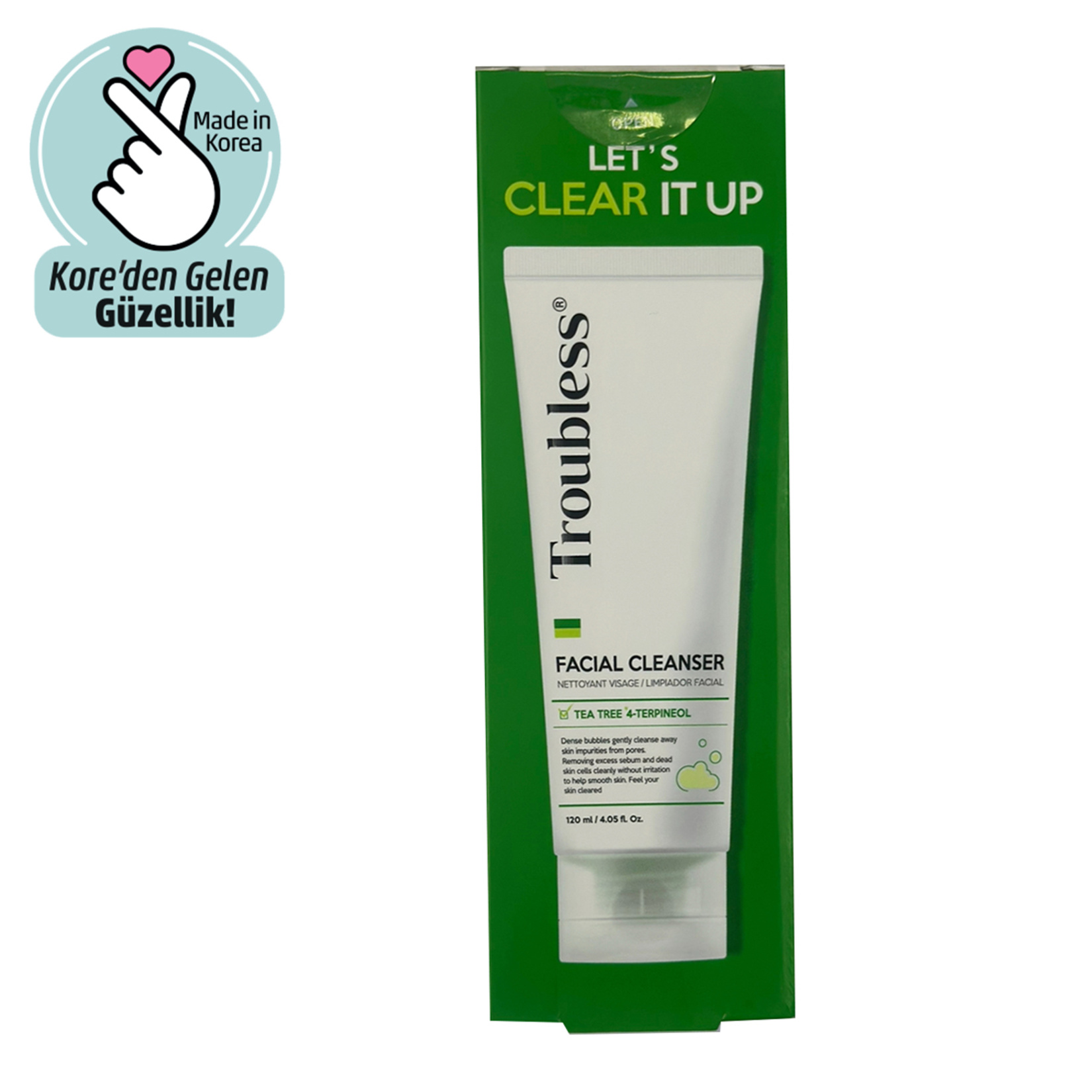 Troubless Kore Yüz Temizleme Köpüğü 120 Ml