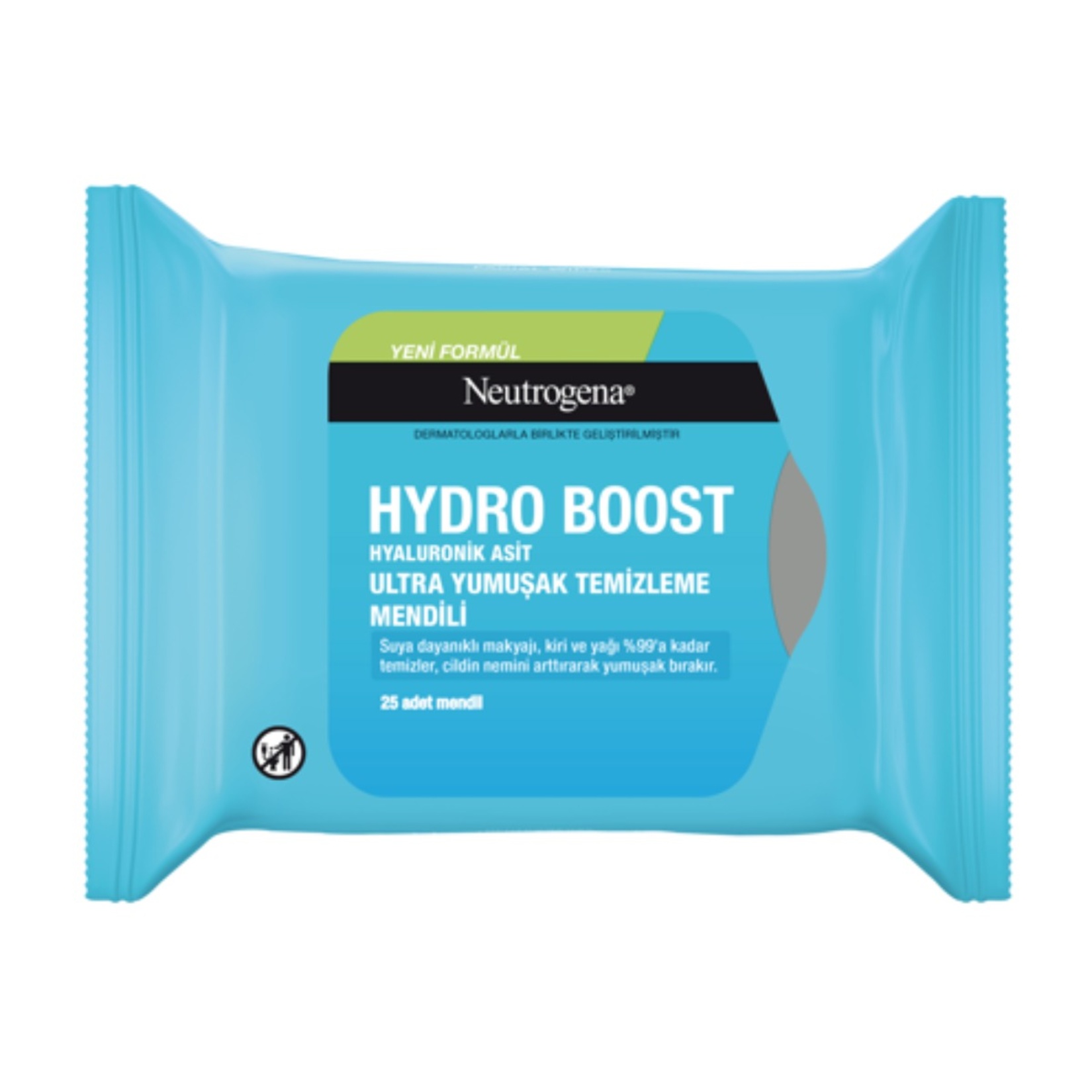 Neutrogena Hydro Boost Makyaj Temizleme Mendili 25'li - Görsel 1